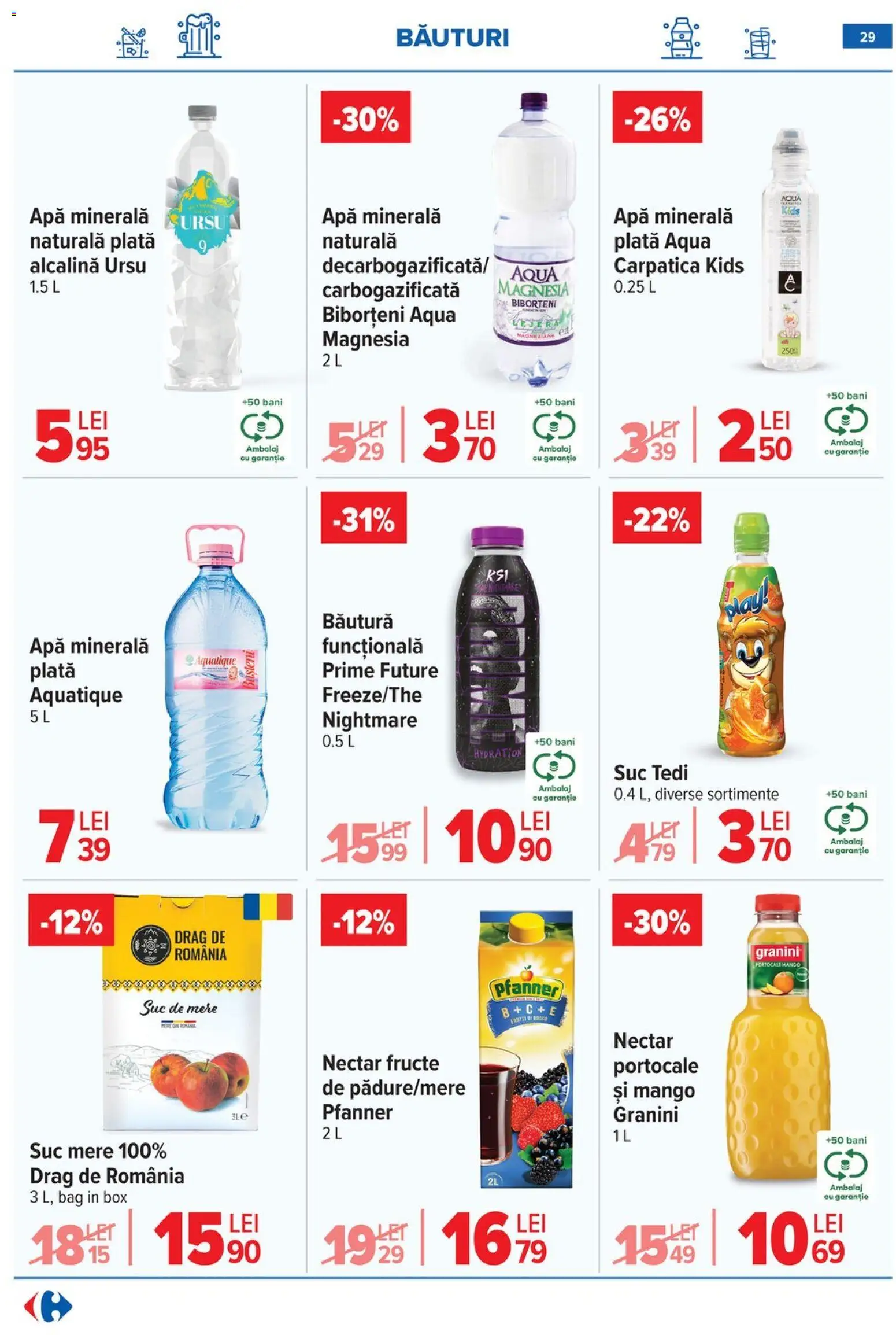 Catalog Carrefour 9 - 16 Martie 2026 | Pagina 32 | Produse: Yazı tahtası kalemi, Portocale, Apă, Mango