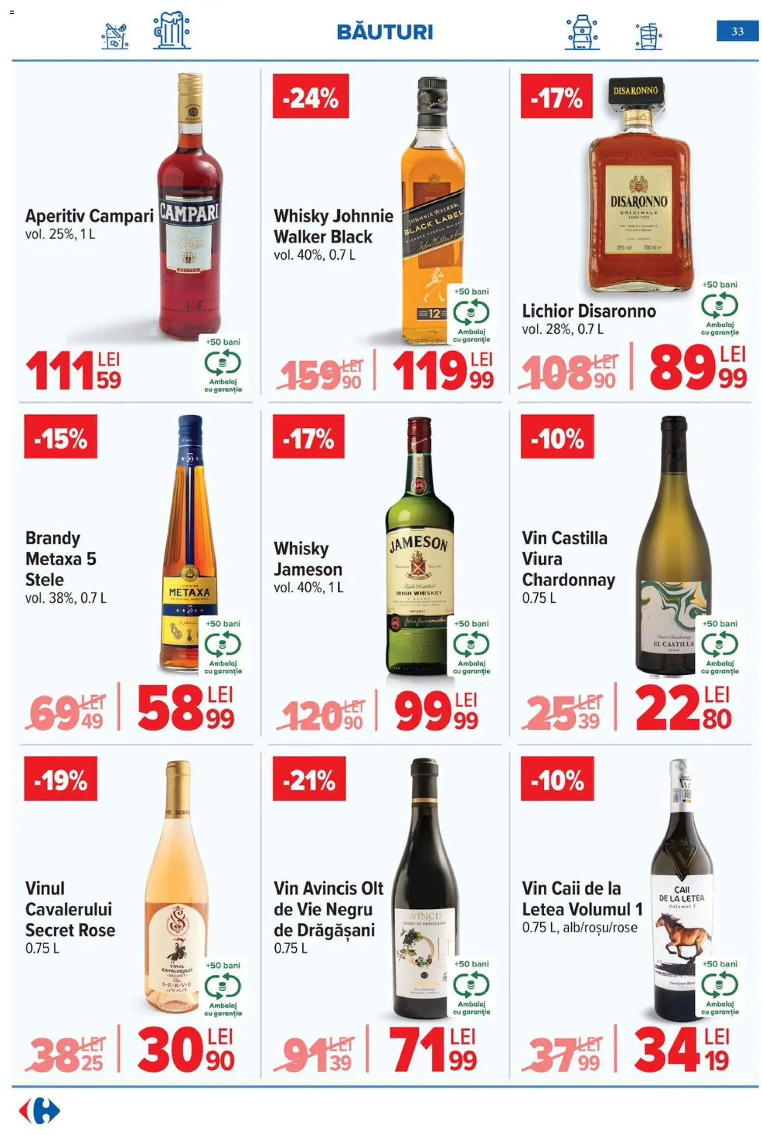 Catalog Carrefour 9 - 16 Martie 2026 | Pagina 36 | Produse: Lichior, Vin, Whiskey