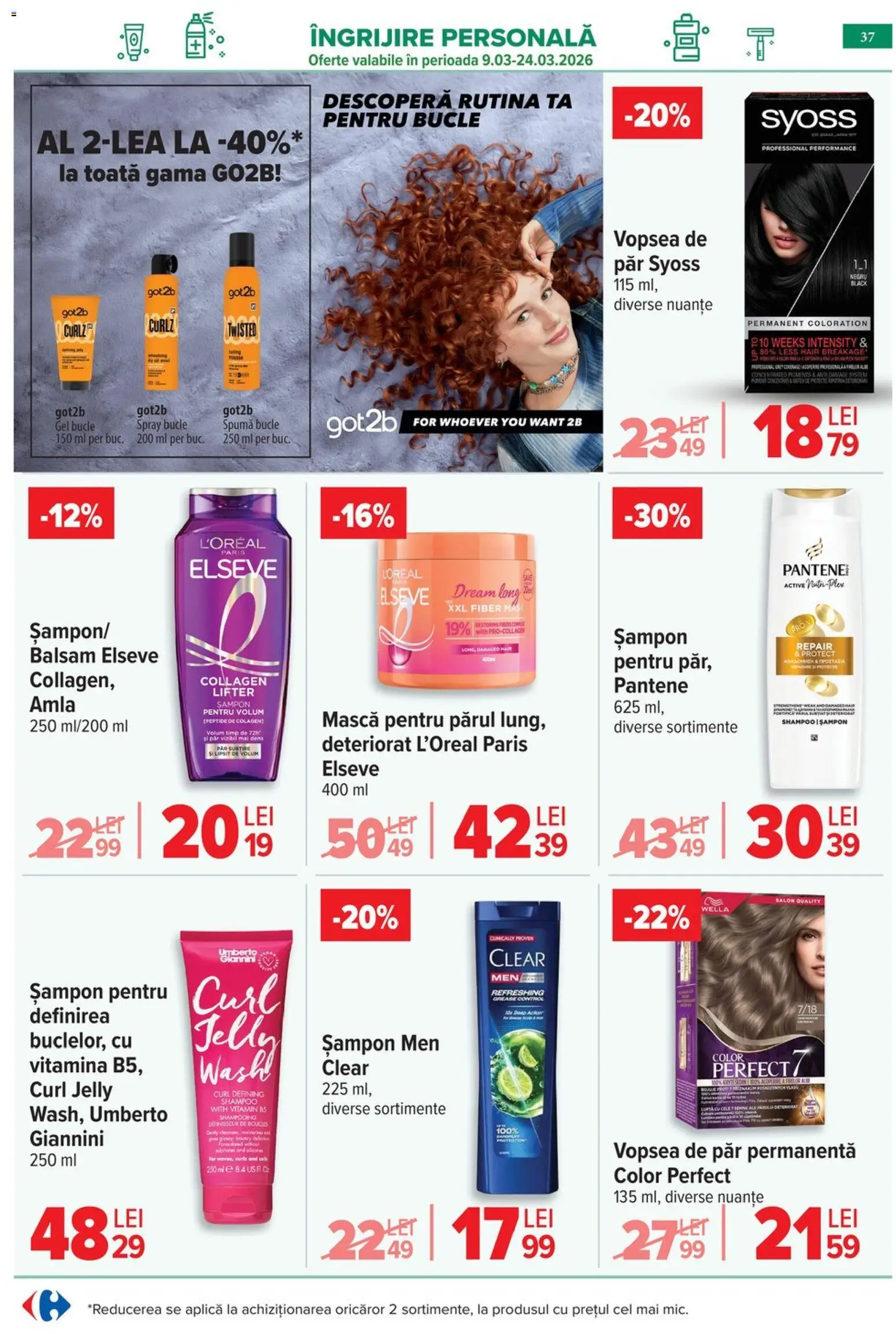 Catalog Carrefour 9 - 16 Martie 2026 | Pagina 40 | Produse: Vopsea, Șampon, Balsam, Vopsea de păr