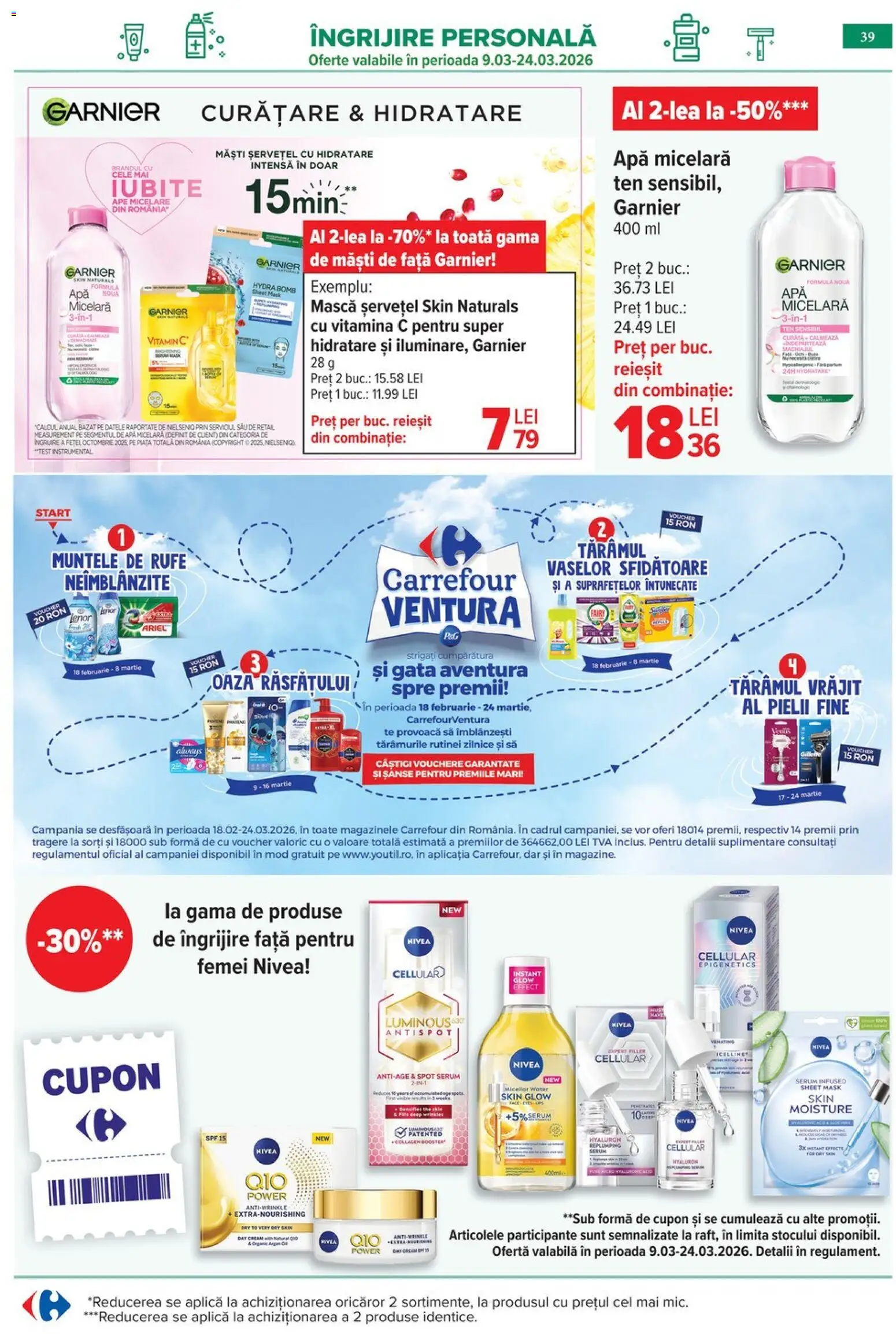Catalog Carrefour 9 - 16 Martie 2026 | Pagina 42 | Produse: Serum, Apă micelară, Apă