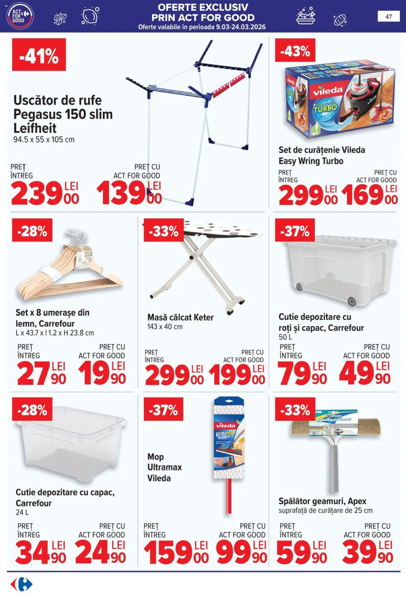 Catalog Carrefour 9 - 16 Martie 2026 | Pagina 50 | Produse: Uscător, Masă, Cutie