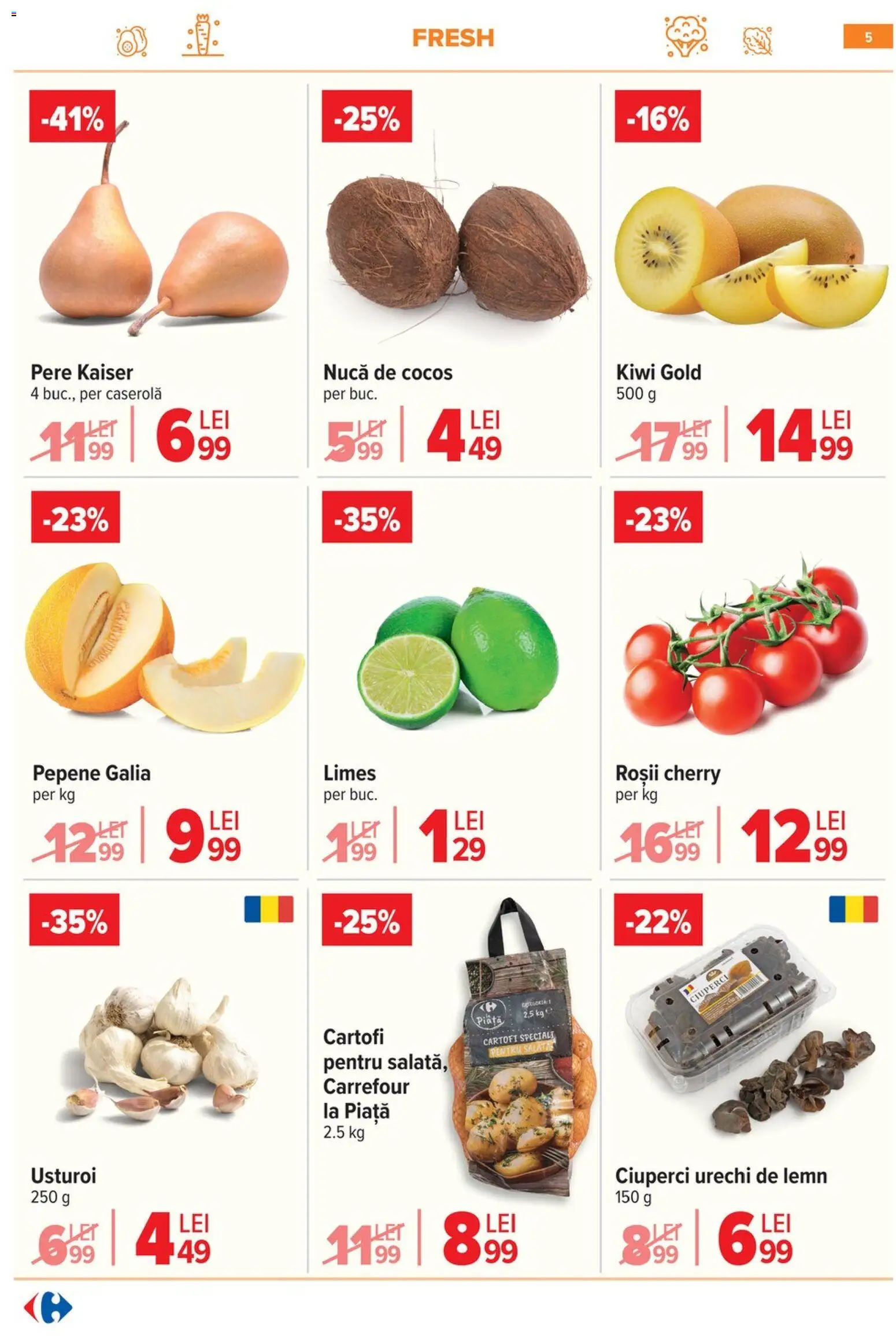 Catalog Carrefour 9 - 16 Martie 2026 | Pagina 8 | Produse: Roșii, Salată, Cartofi, Usturoi