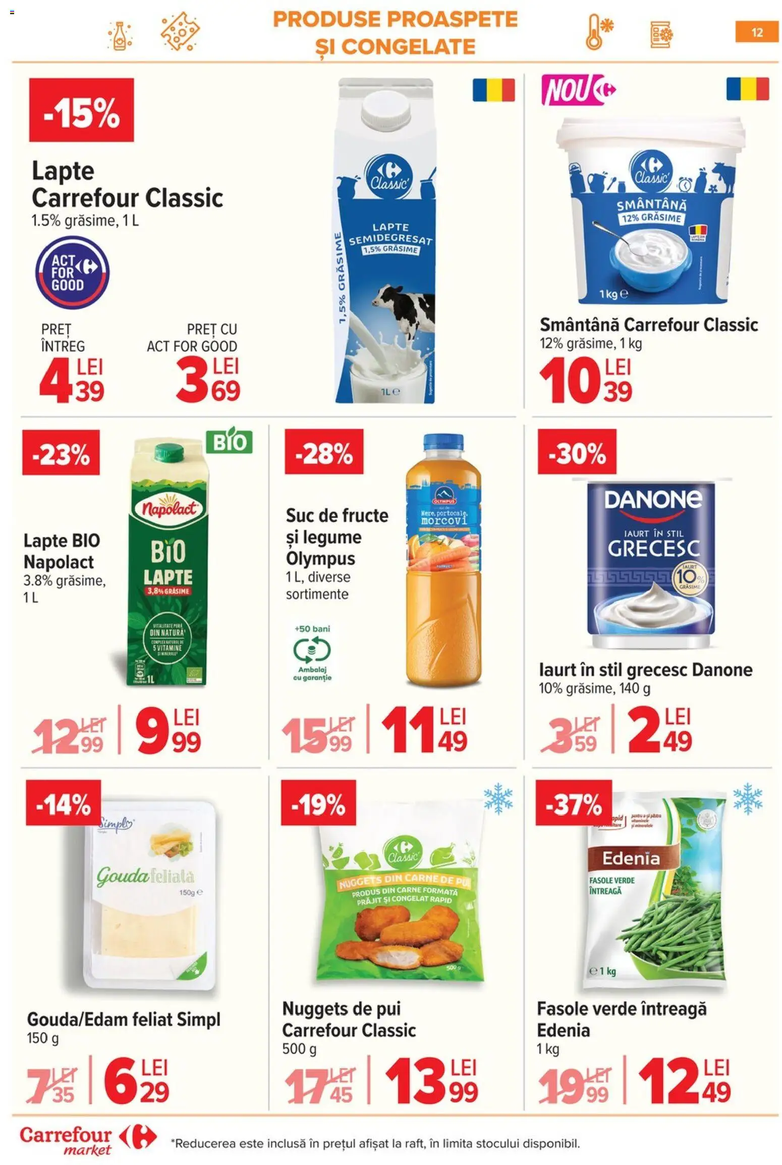 Catalog Carrefour 9 - 16 Martie 2026 | Pagina 15 | Produse: Lapte, Fasole verde, Morcovi, Legume