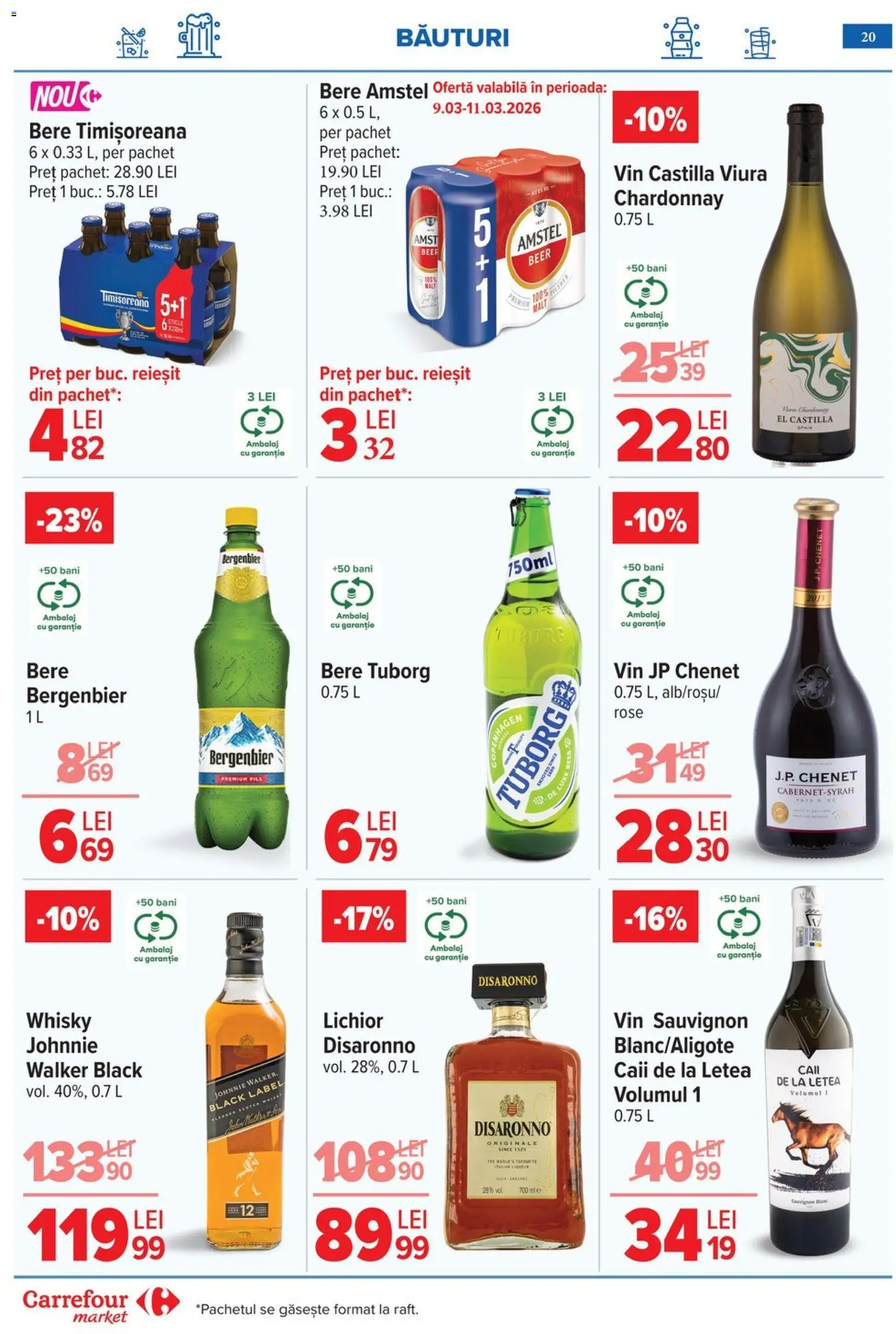 Catalog Carrefour 9 - 16 Martie 2026 | Pagina 23 | Produse: Lichior, Vin, Bere, Plastik Kulübe