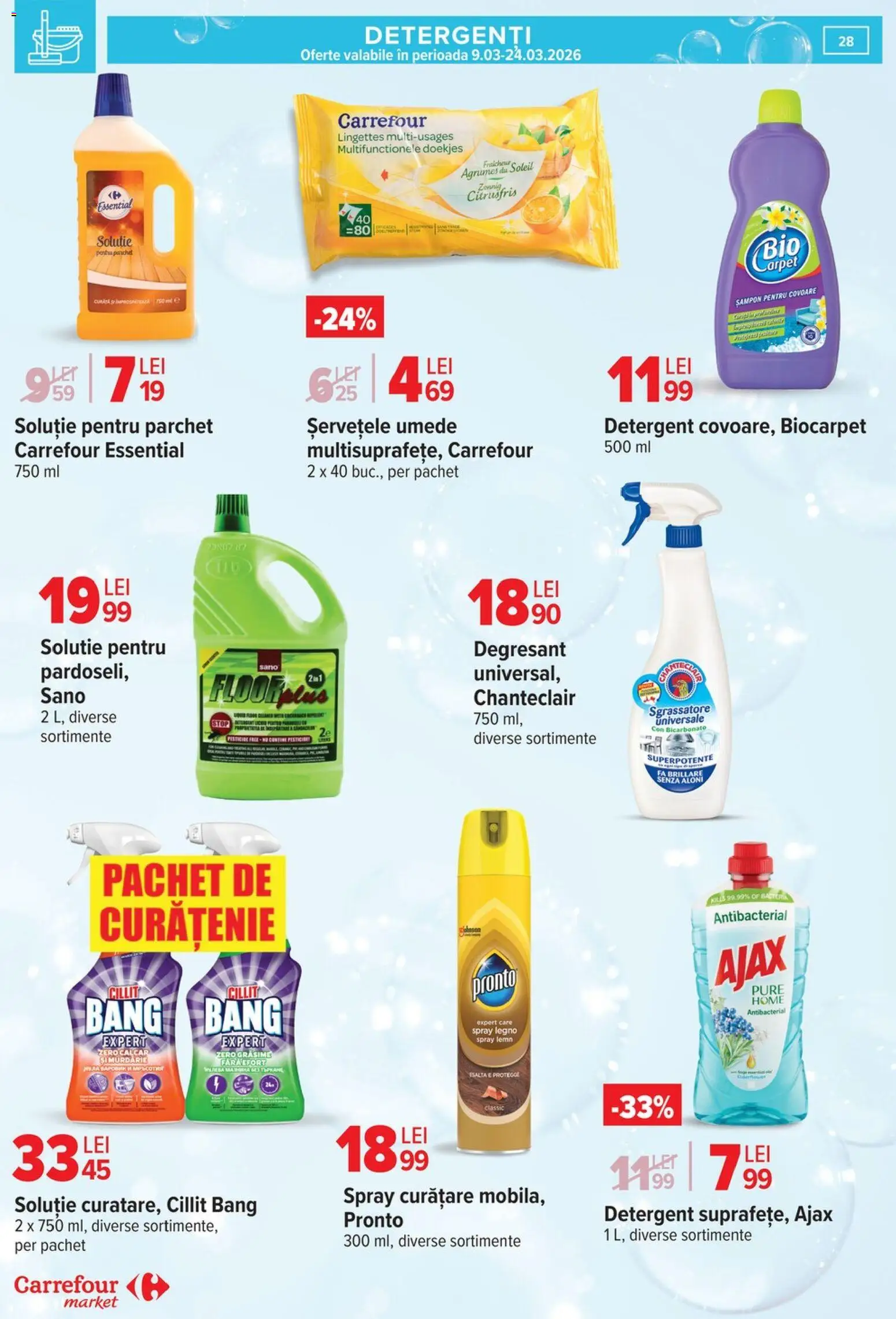 Catalog Carrefour 9 - 16 Martie 2026 | Pagina 33 | Produse: Parchet, Șampon, Detergent, Șervețele umede