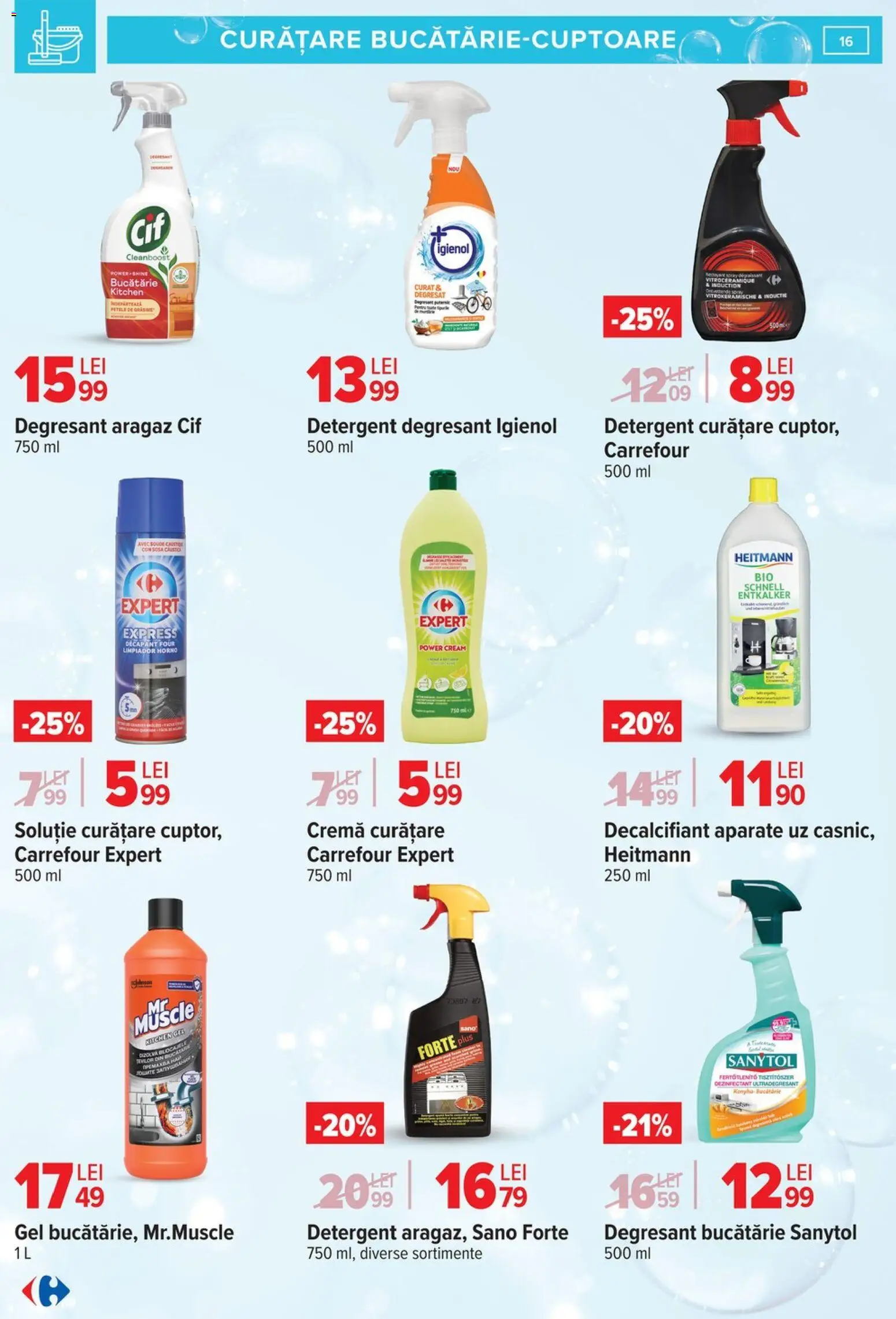 Catalog Carrefour 9 - 23 Martie 2026 | Pagina 16 | Produse: Aragaz, Bucătărie, Cremă, Detergent