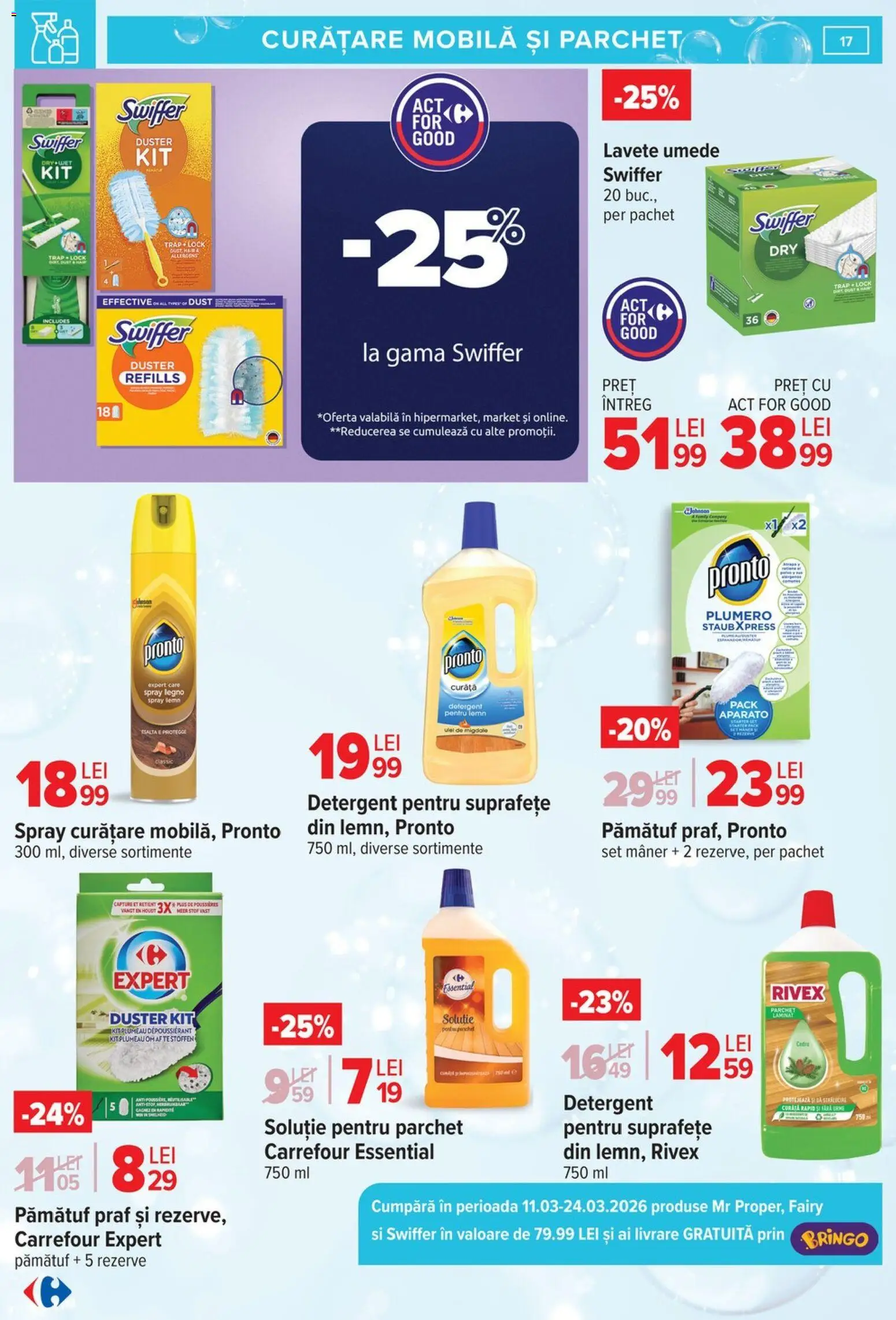 Catalog Carrefour 9 - 23 Martie 2026 | Pagina 17 | Produse: Mâner, Parchet, Detergent, Lavete