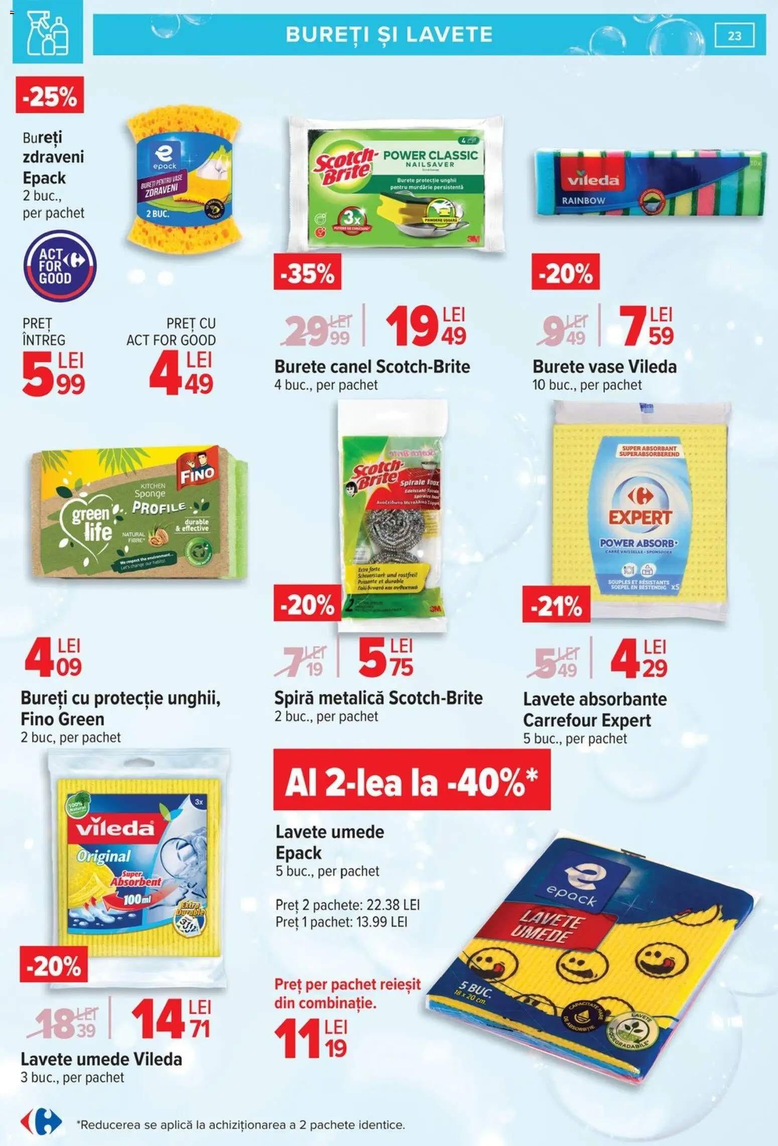 Catalog Carrefour 9 - 23 Martie 2026 | Pagina 23 | Produse: Burete, Lavete, Absorbante