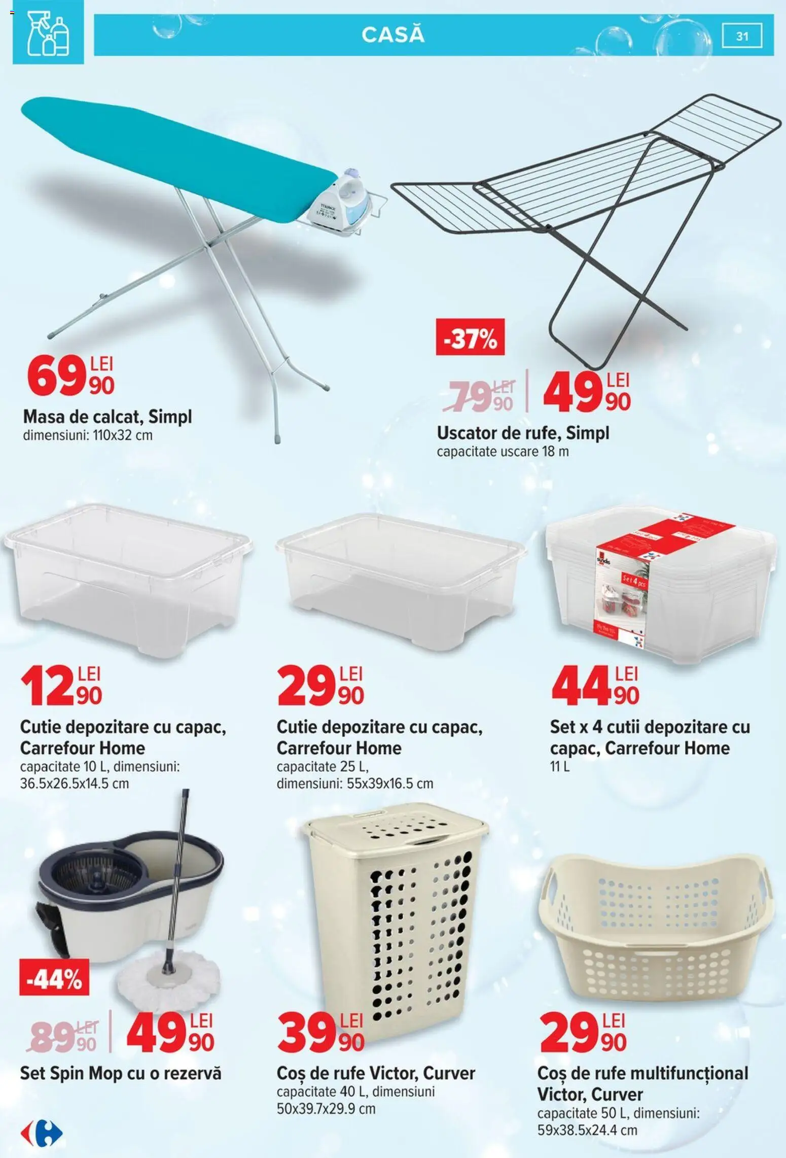 Catalog Carrefour 9 - 23 Martie 2026 | Pagina 31 | Produse: Uscător, Coș, Cutie, Coș De Rufe