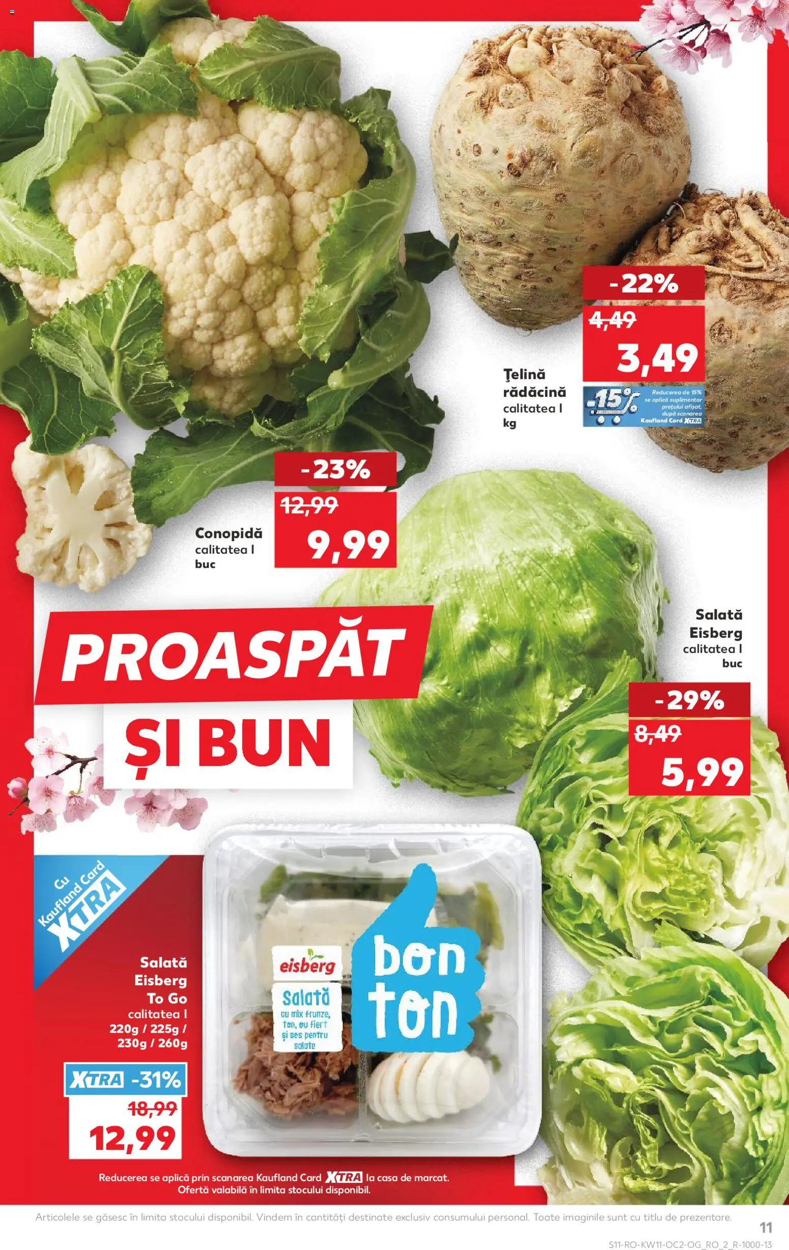 Catalog Kaufland 11 - 16 Martie 2026 | Pagina 11 | Produse: Conopidă, Țelină, Salată
