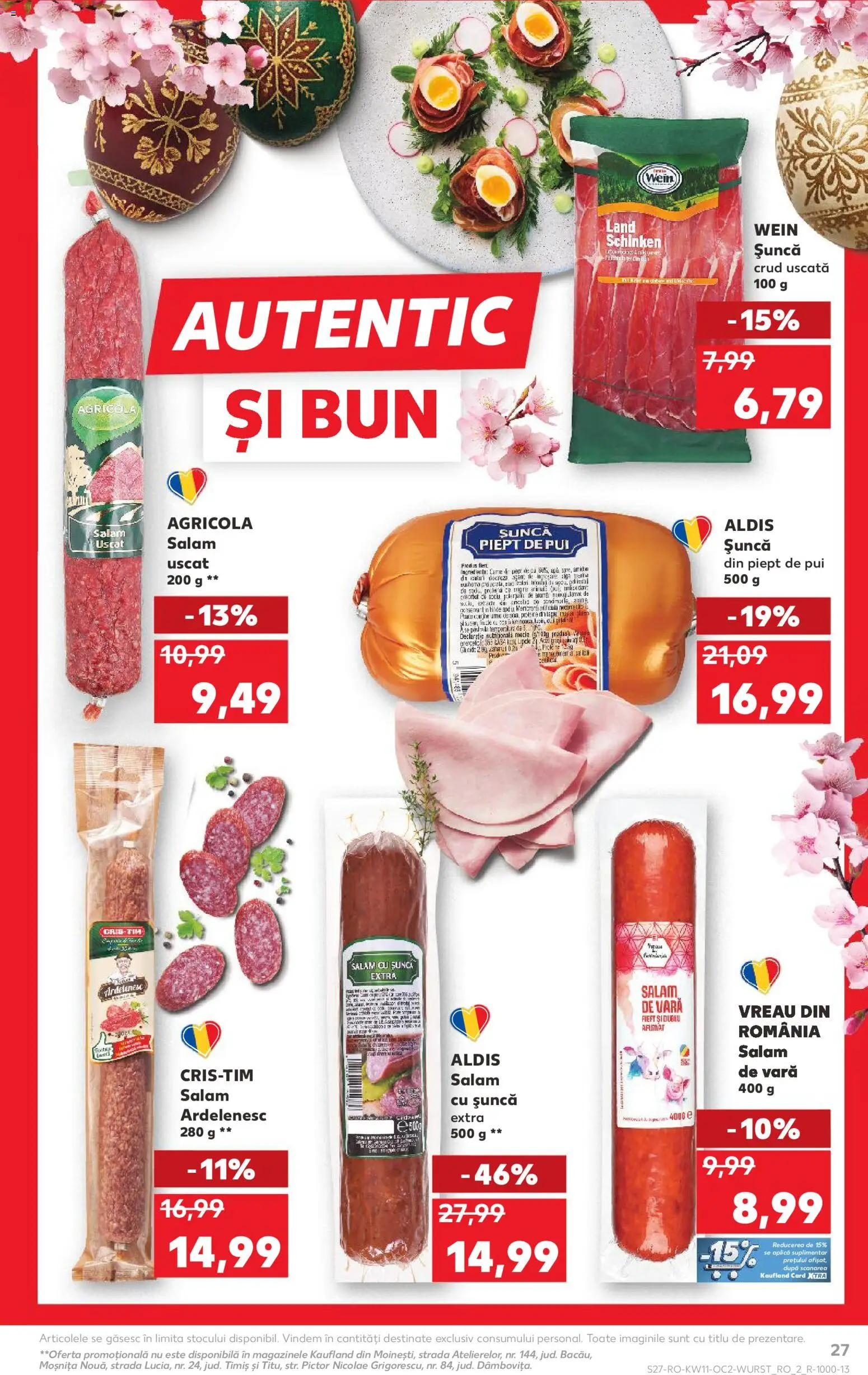 Catalog Kaufland 11 - 16 Martie 2026 | Pagina 27 | Produse: Hacıyatmaz Kedi Oyuncağı, Salam, Șuncă