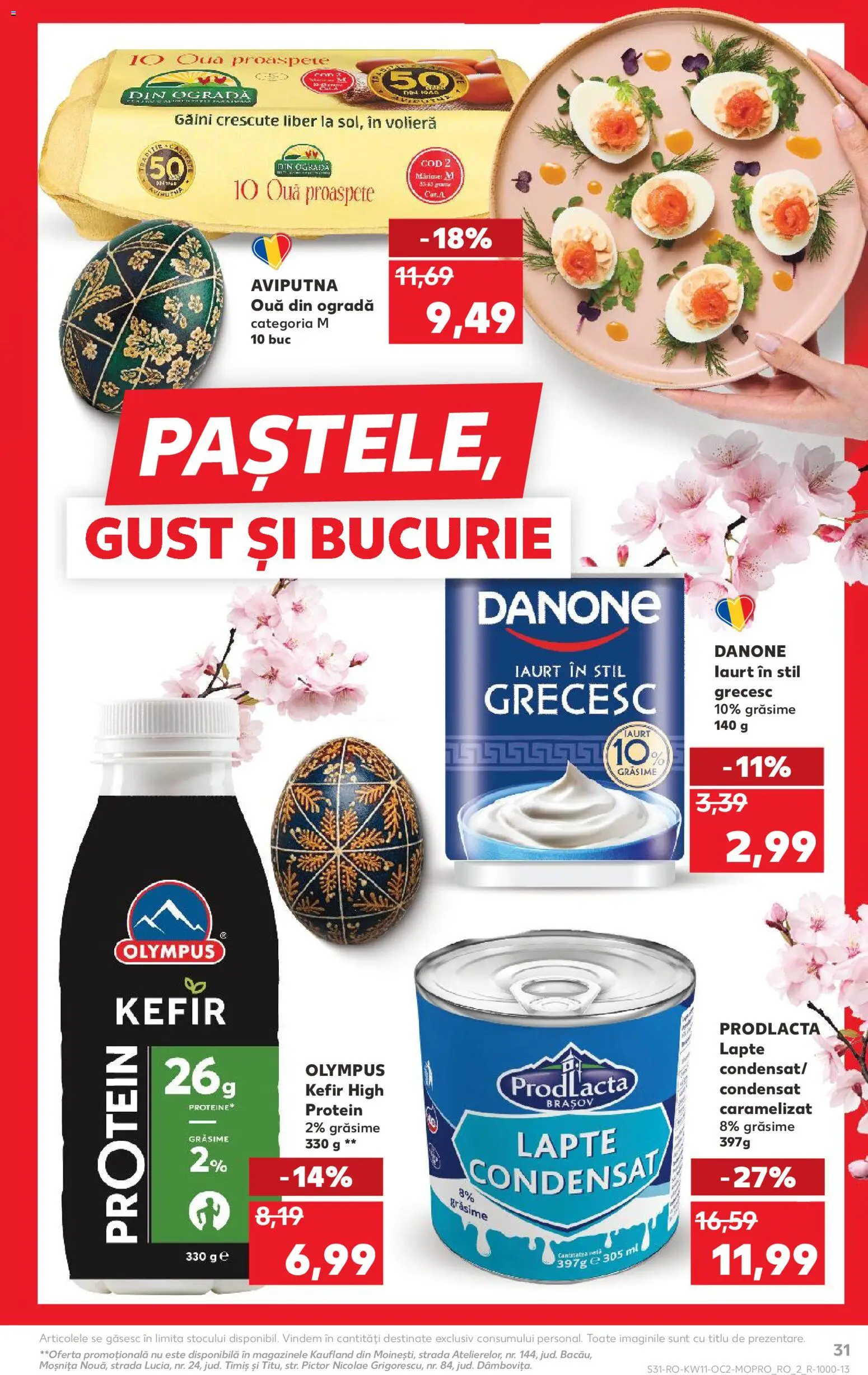 Catalog Kaufland 11 - 16 Martie 2026 | Pagina 31 | Produse: Lapte, Iaurt, Ouă, Kefir