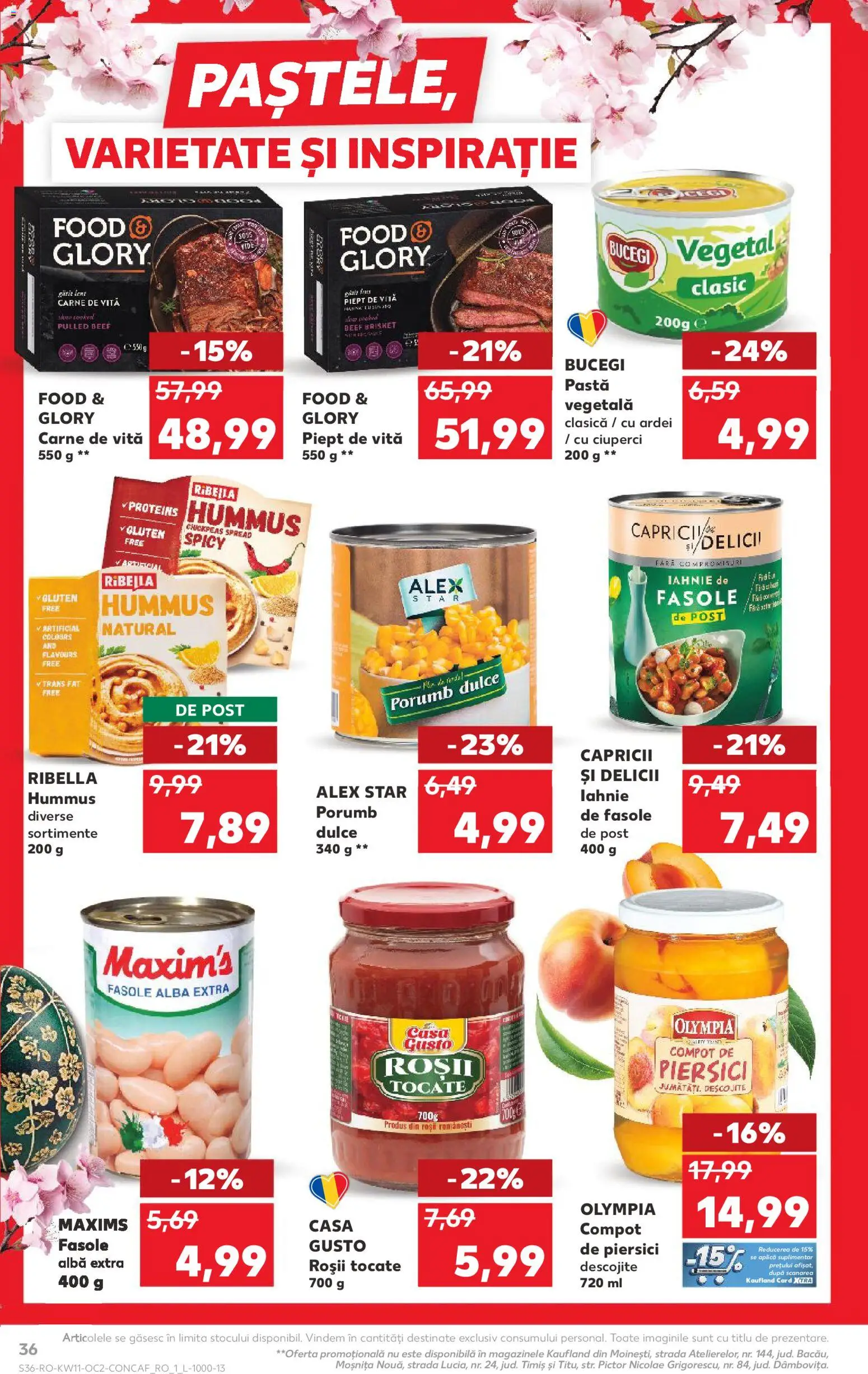 Catalog Kaufland 11 - 16 Martie 2026 | Pagina 36 | Produse: Feijoa Meyvesi, Compot, Porumb, Fasole albă