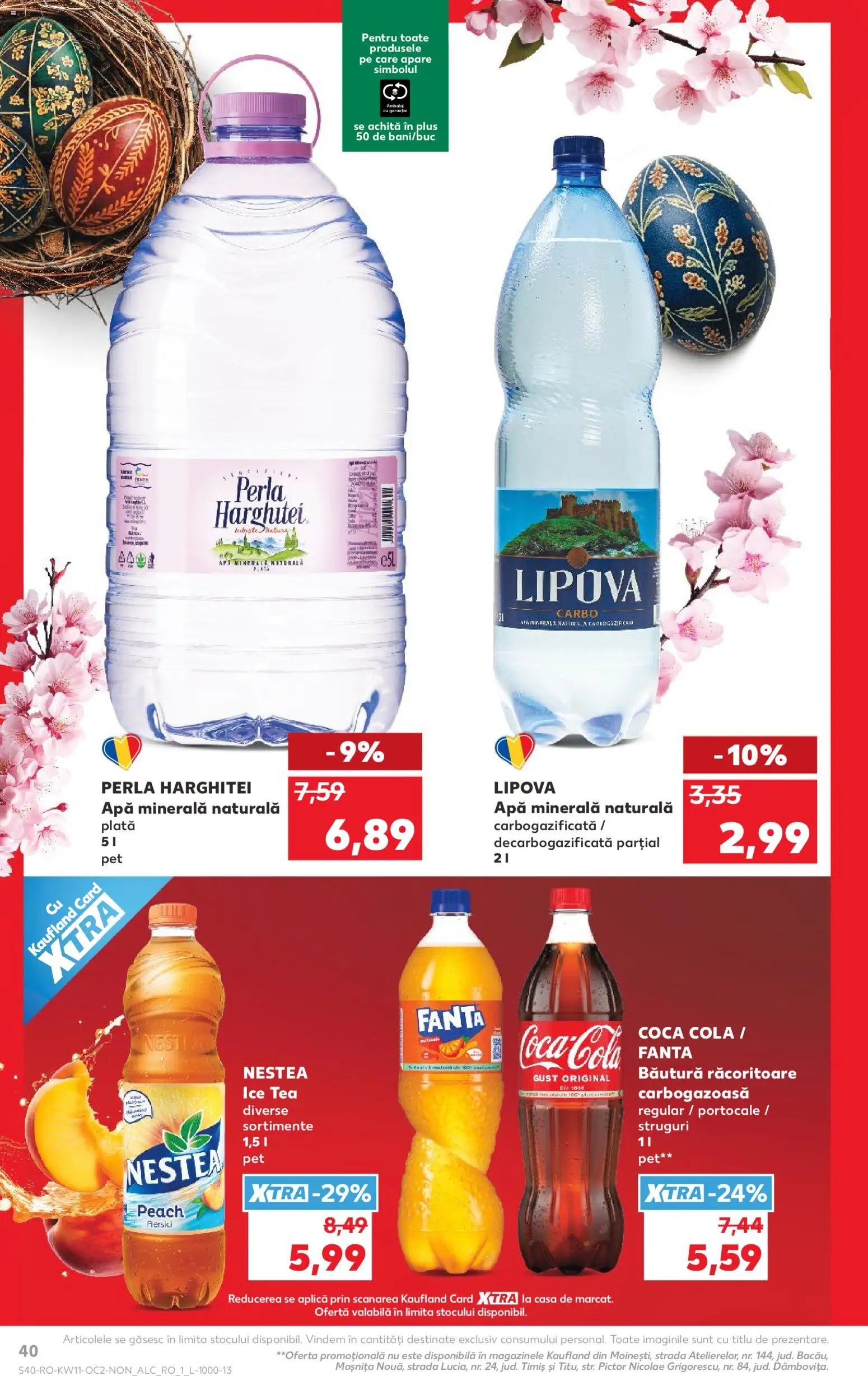 Catalog Kaufland 11 - 16 Martie 2026 | Pagina 40 | Produse: Amerikan servis, Portocale, Ice tea, Apă