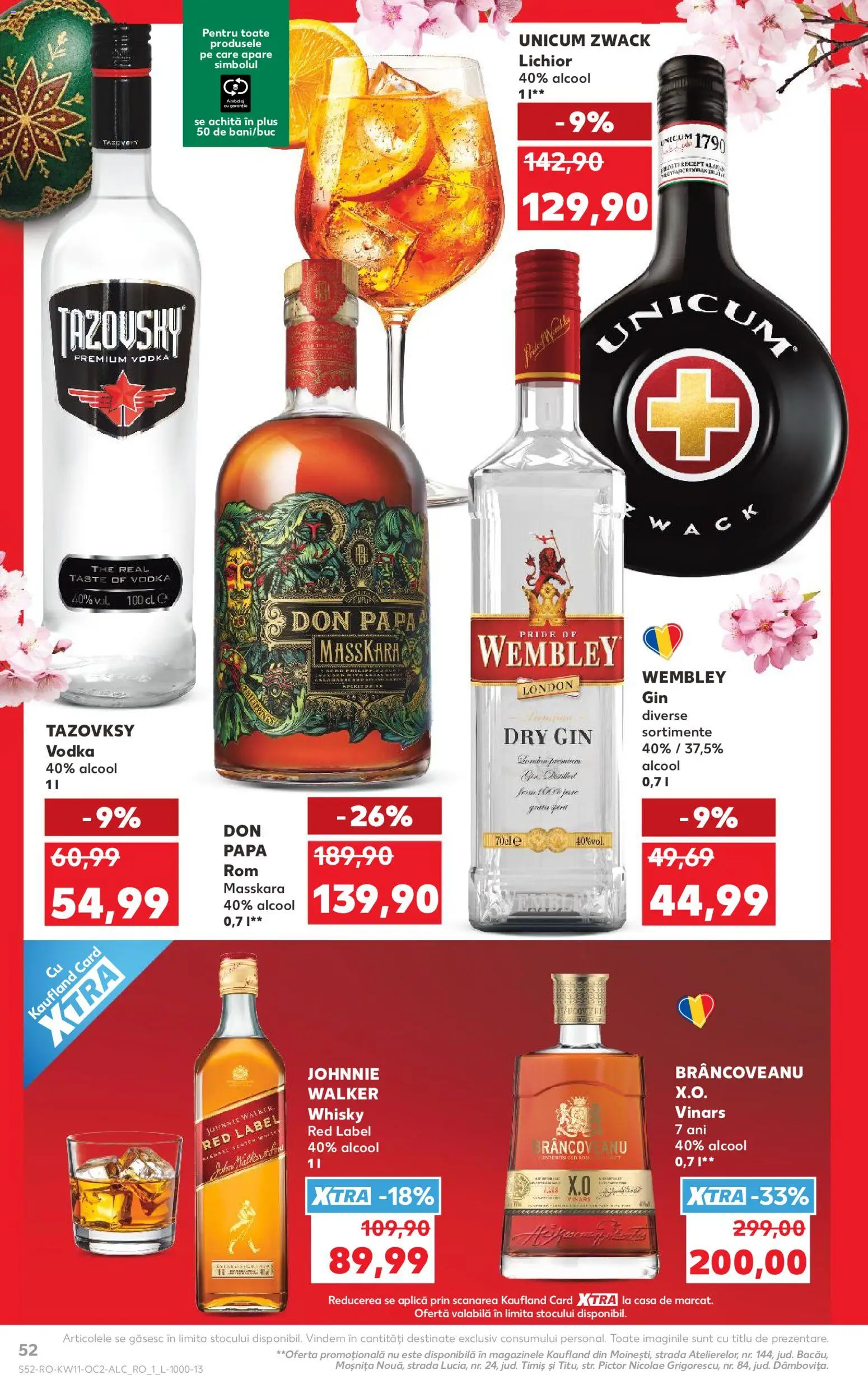 Catalog Kaufland 11 - 16 Martie 2026 | Pagina 52 | Produse: Lichior, Rom, Gin, Vodka