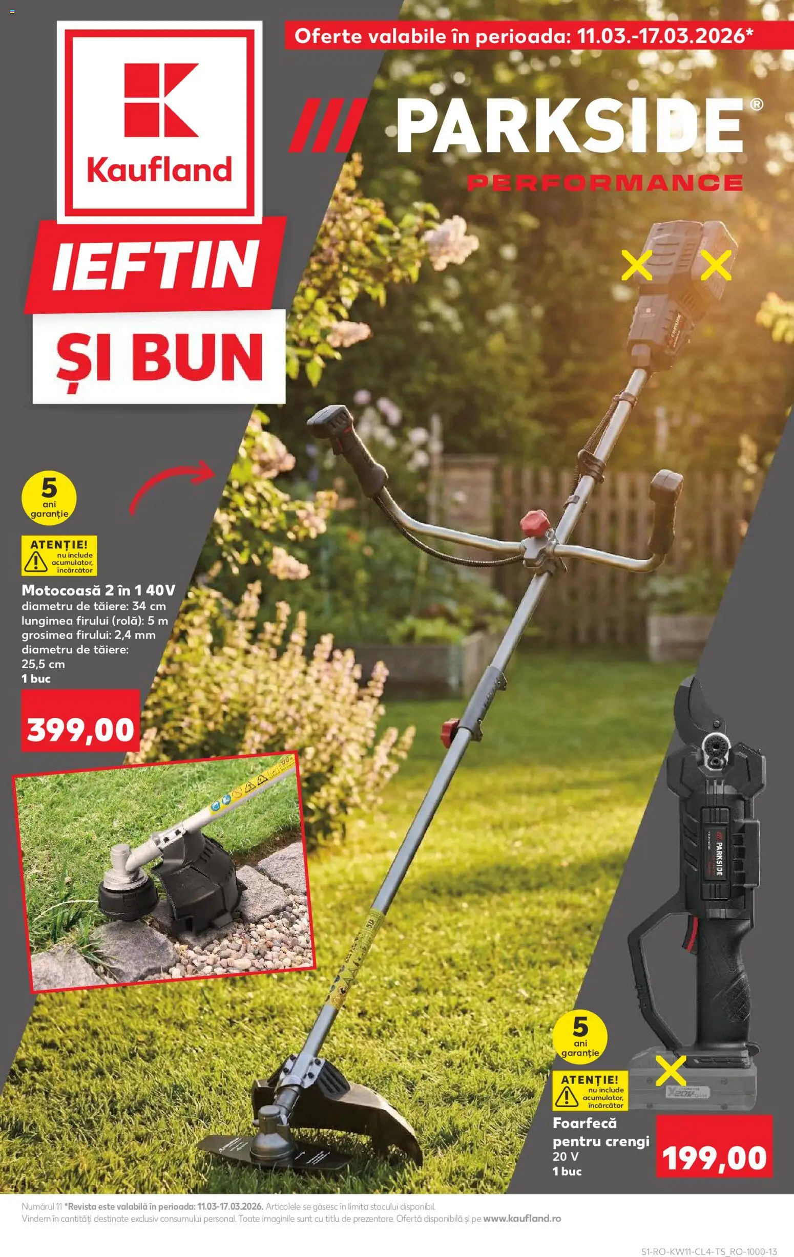 Catalog Kaufland 11 - 16 Martie 2026 | Pagina 1 | Produse: Trimmer, Încărcător