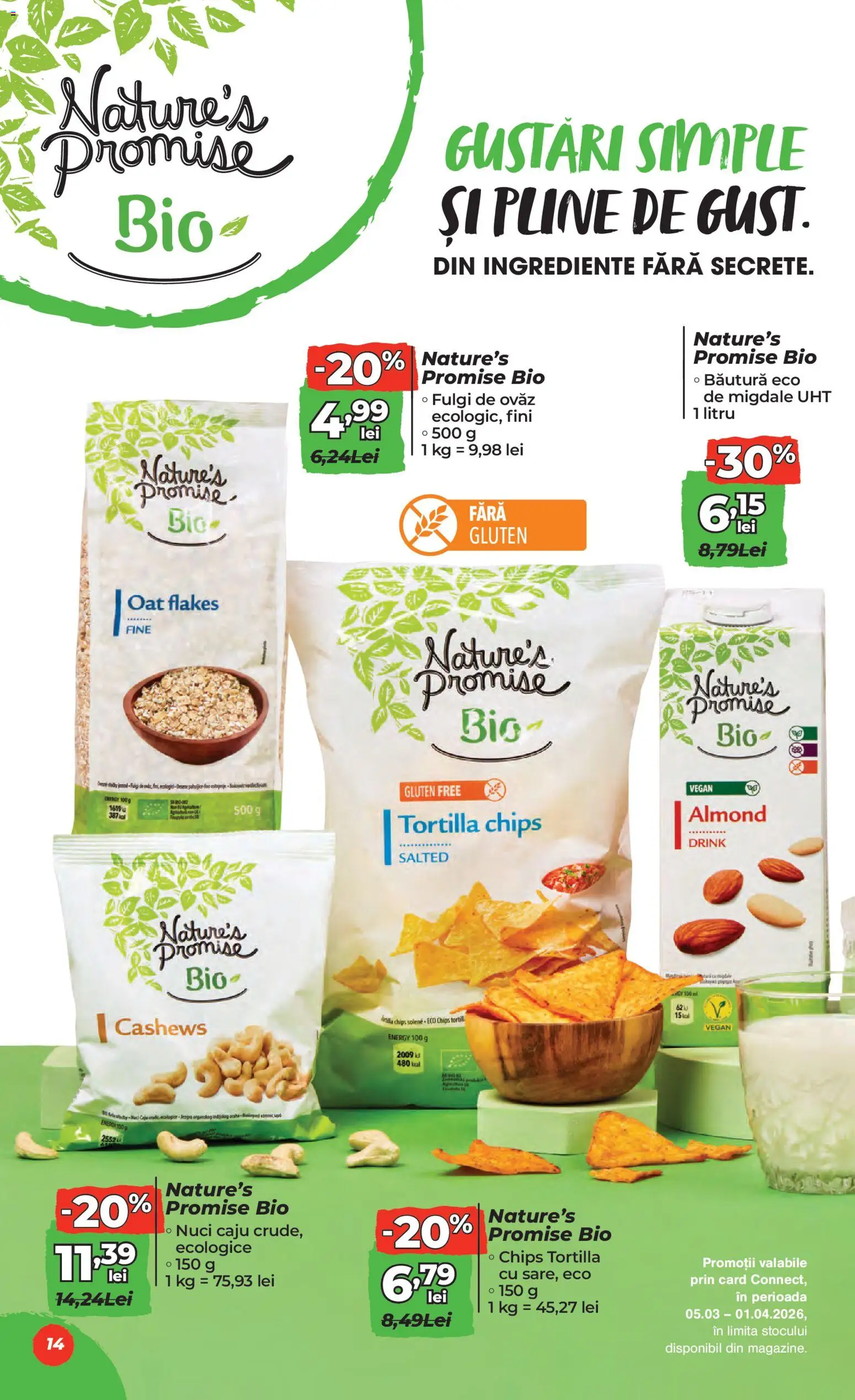 Catalog Mega Image 5 - 31 Martie 2026 | Pagina 14 | Produse: Migdale, Caju, Nuci, Fulgi