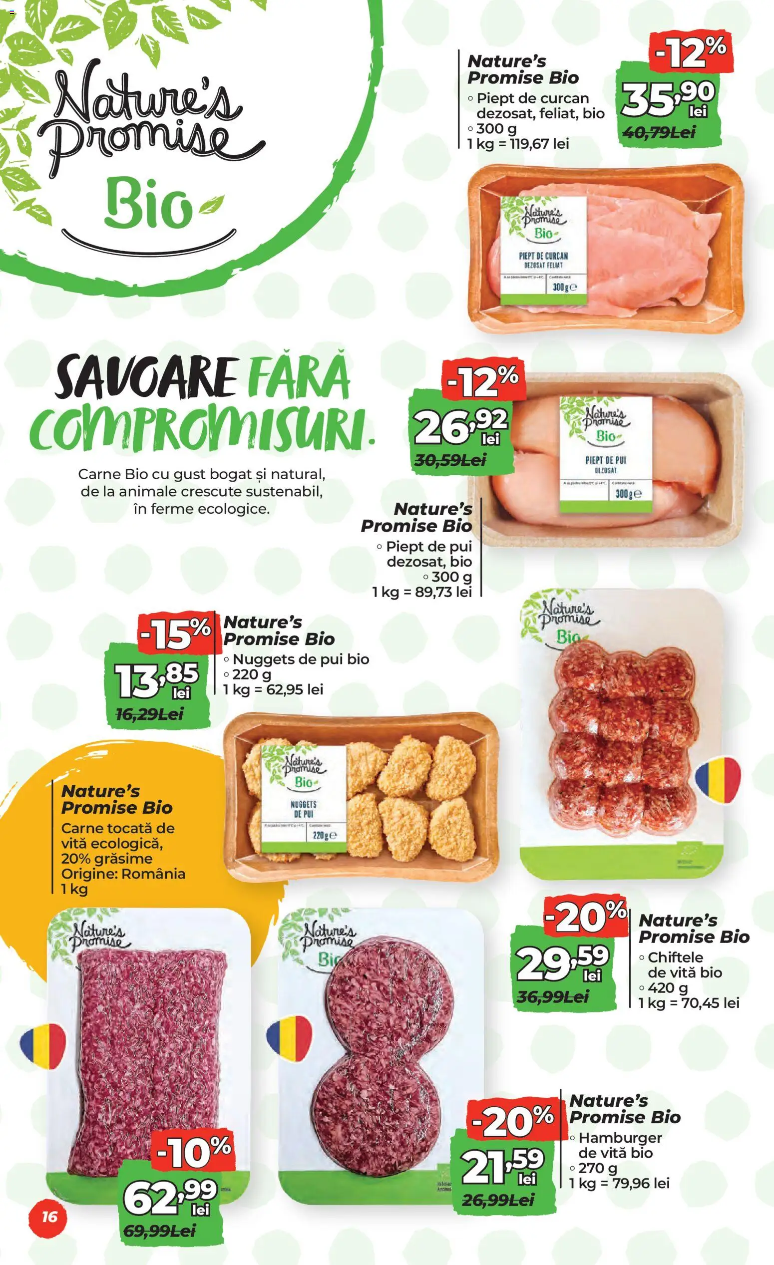 Catalog Mega Image 5 - 31 Martie 2026 | Pagina 16 | Produse: Şerit ödül, Hacıyatmaz Kedi Oyuncağı, Carne tocată, Chiftele