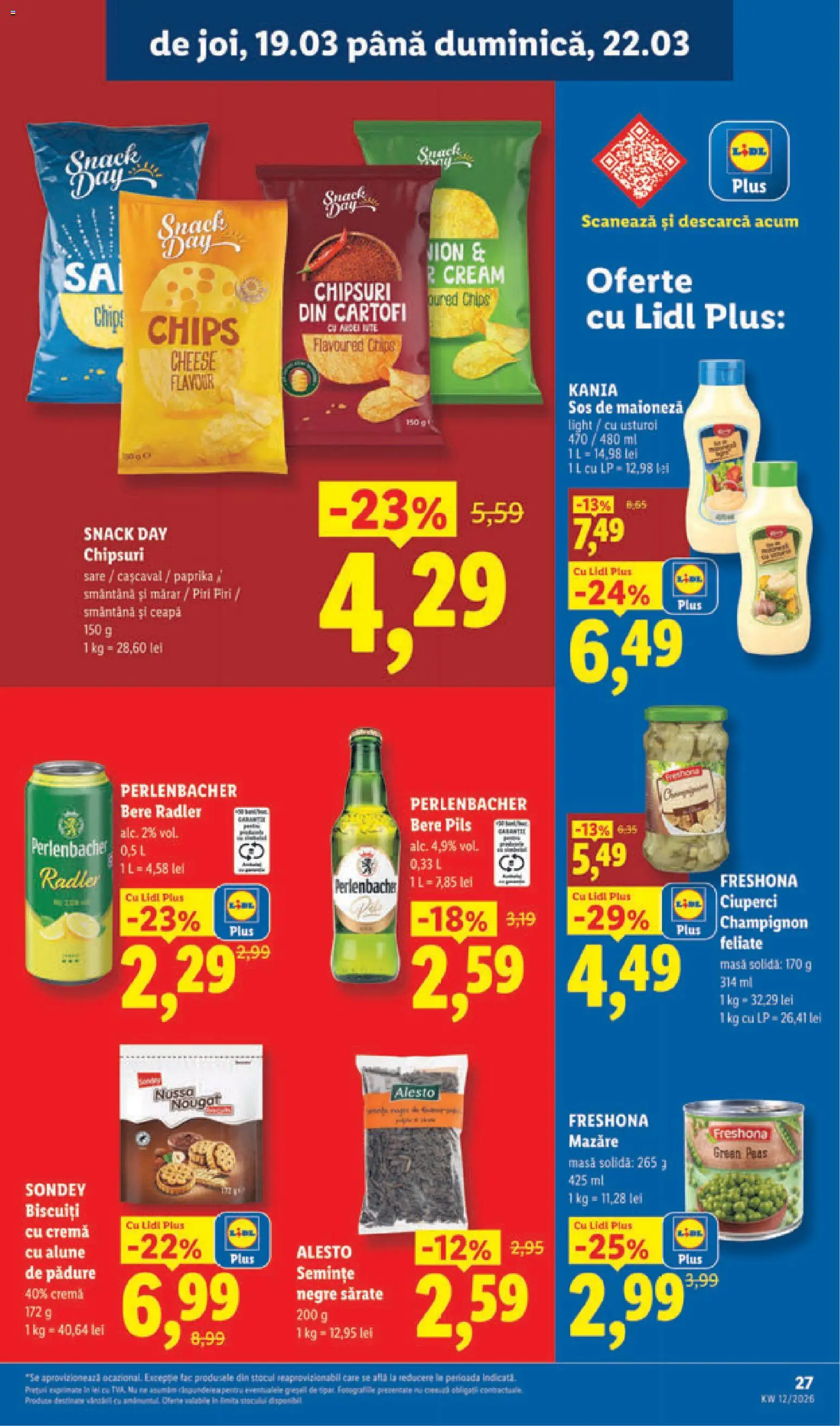Catalog LIDL 16 - 21 Martie 2026 | Pagina 27 | Produse: Masă, Bere, Chipsuri, Maioneză