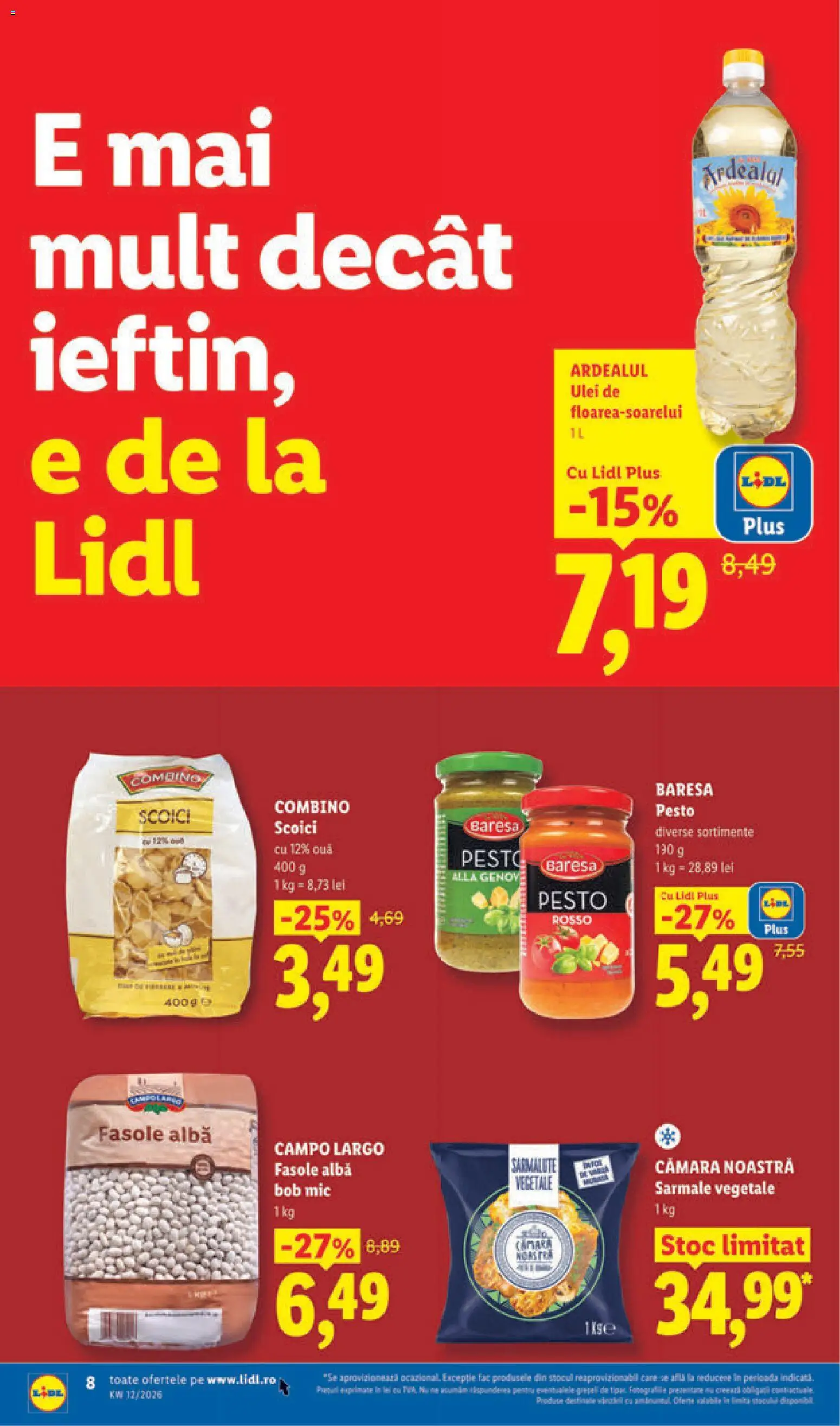 Catalog LIDL 16 - 21 Martie 2026 | Pagina 8 | Produse: Ouă, Ulei, Fasole albă