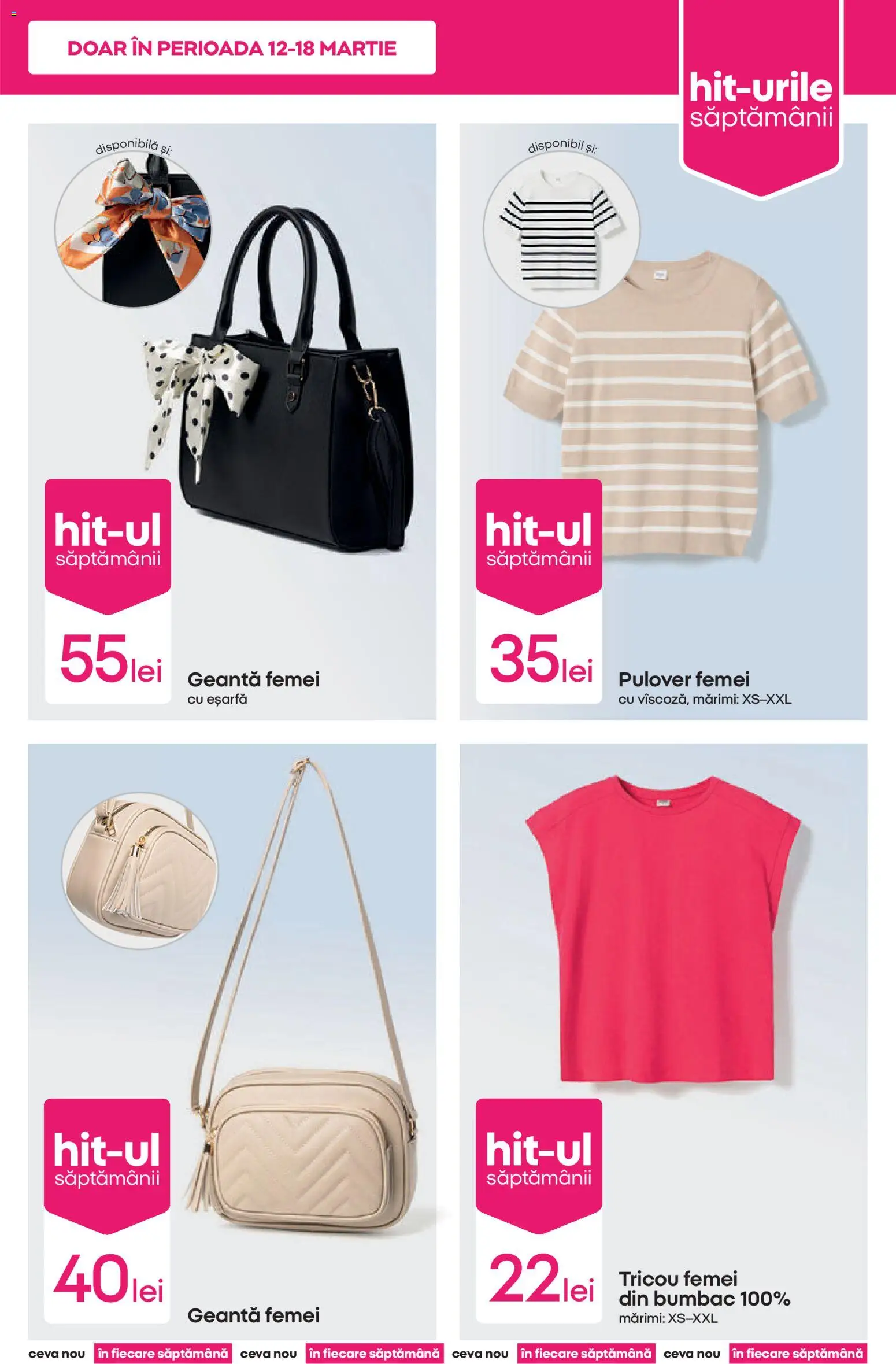 Catalog Pepco 12 - 17 Martie 2026 | Pagina 3 | Produse: Eșarfă, Geantă, Tricou, Pulover