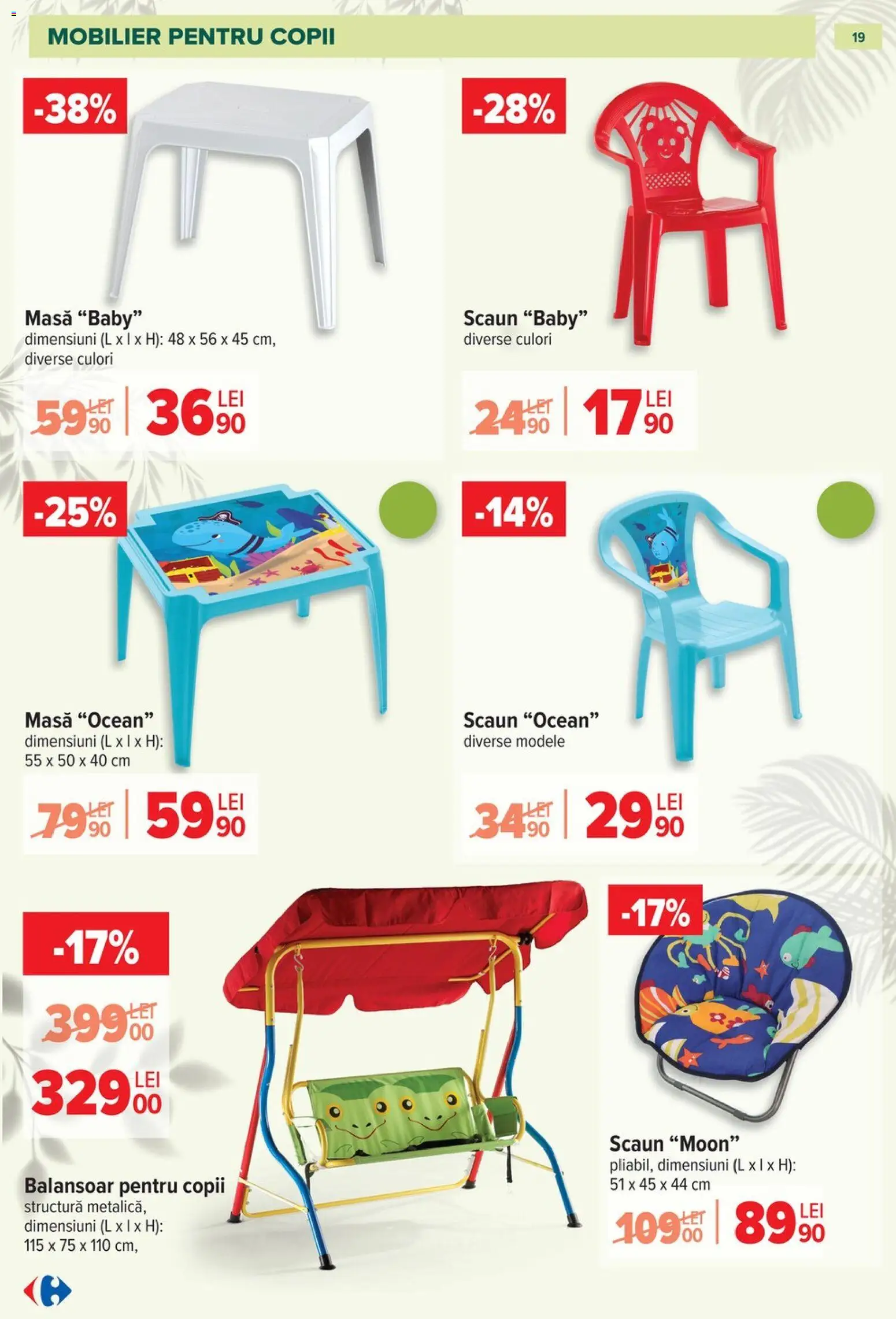 Catalog Carrefour 11 Martie - 11 Mai 2026 | Pagina 19 | Produse: Masă, Scaun, Balansoar