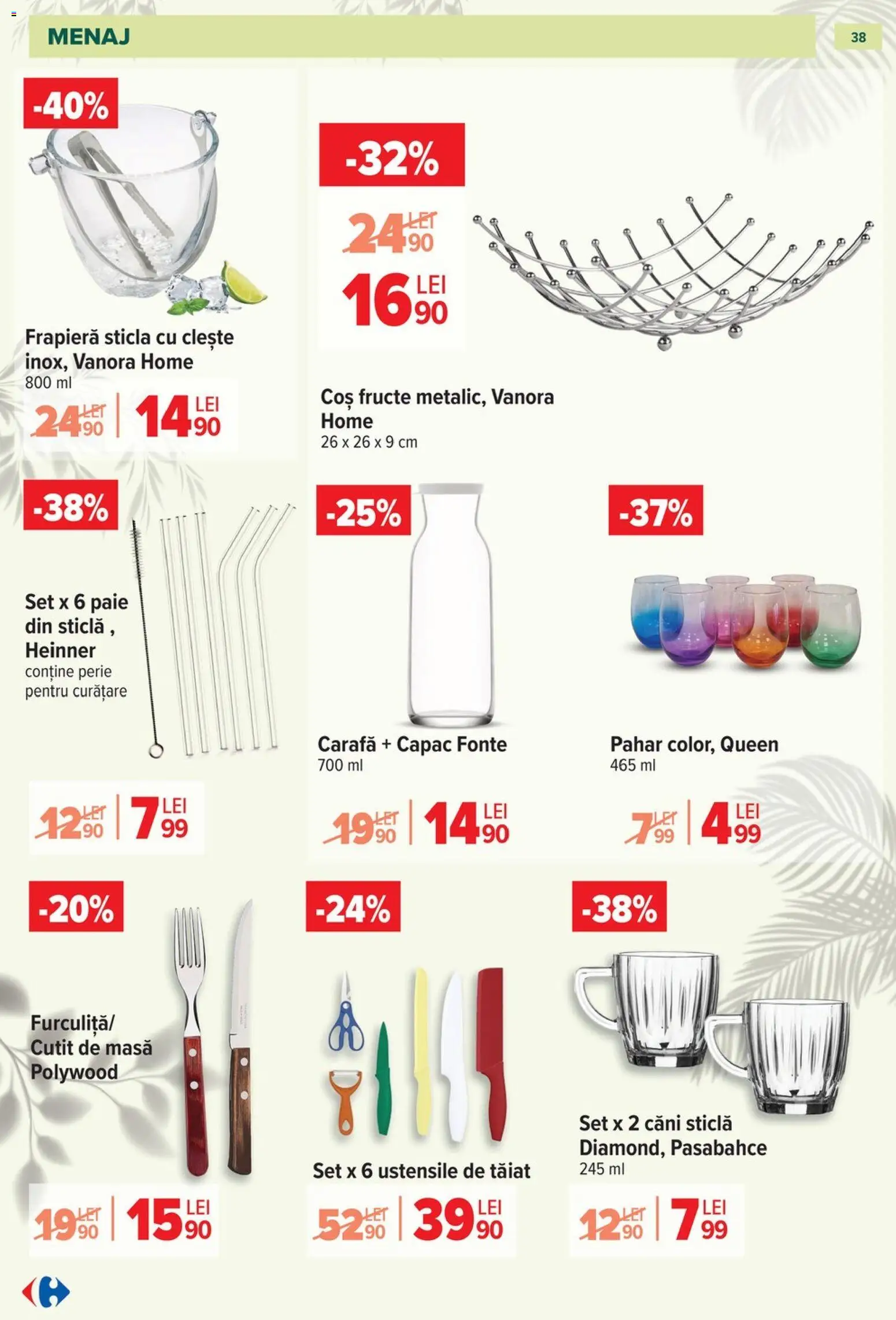Catalog Carrefour 11 Martie - 11 Mai 2026 | Pagina 38 | Produse: Clește, Perie, Carafă, Fructe