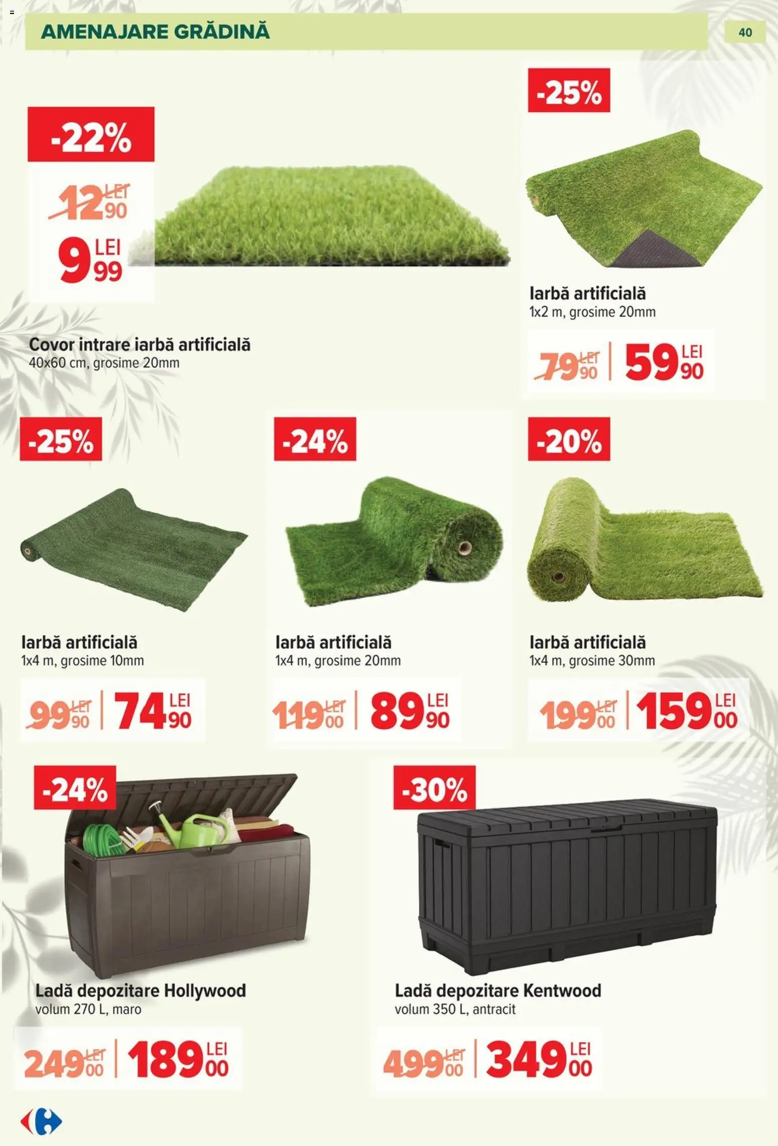 Catalog Carrefour 11 Martie - 11 Mai 2026 | Pagina 40 | Produse: Covor, Iarbă artificială