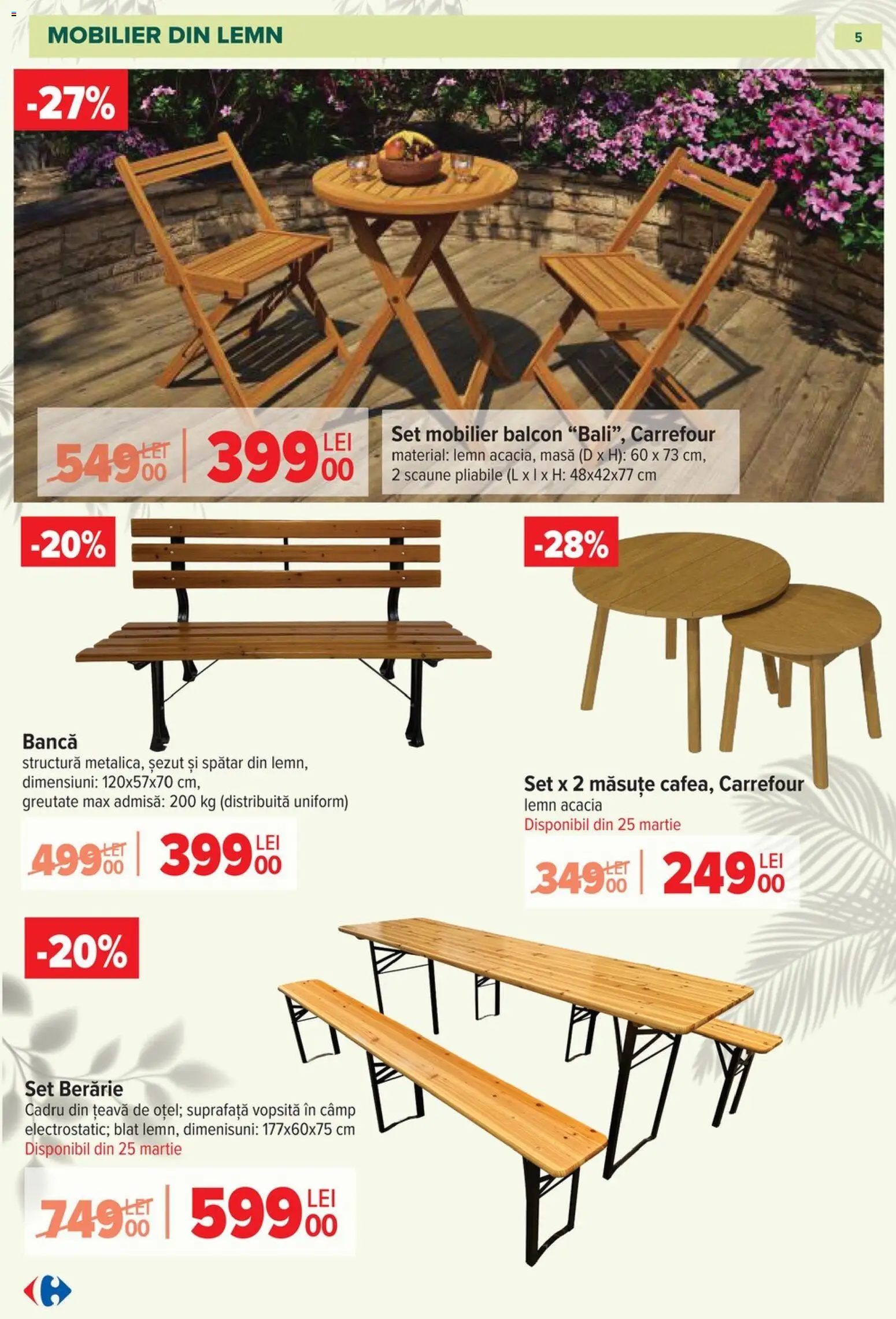Catalog Carrefour 11 Martie - 11 Mai 2026 | Pagina 5 | Produse: Masă, Bancă, Set berărie, Țeavă
