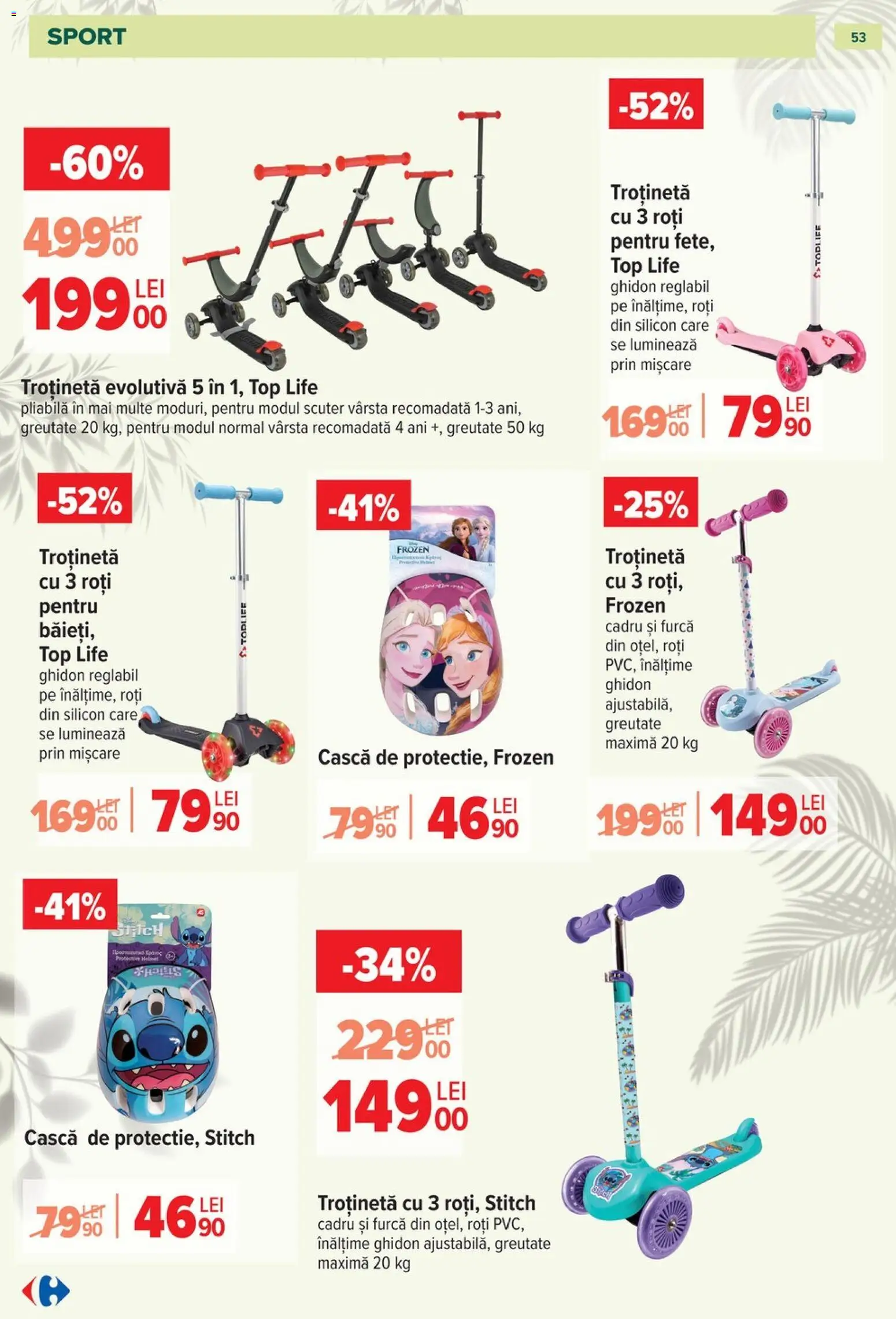 Catalog Carrefour 11 Martie - 11 Mai 2026 | Pagina 53 | Produse: Top, Trotinetă