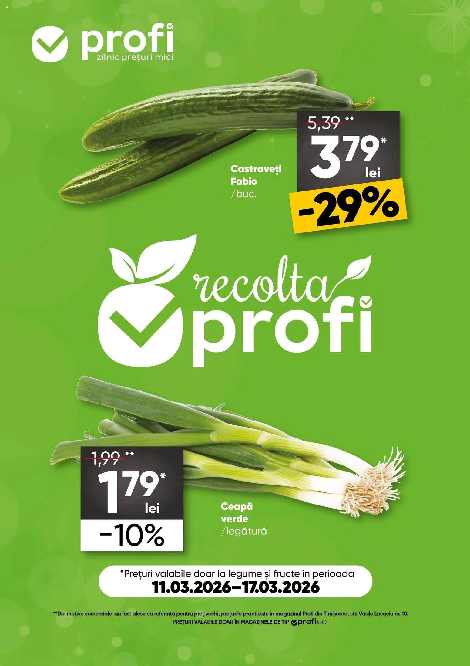Catalog Profi 11 - 16 Martie 2026 | Pagina 1 | Produse: Mici, Castraveți, Ceapă, Legume