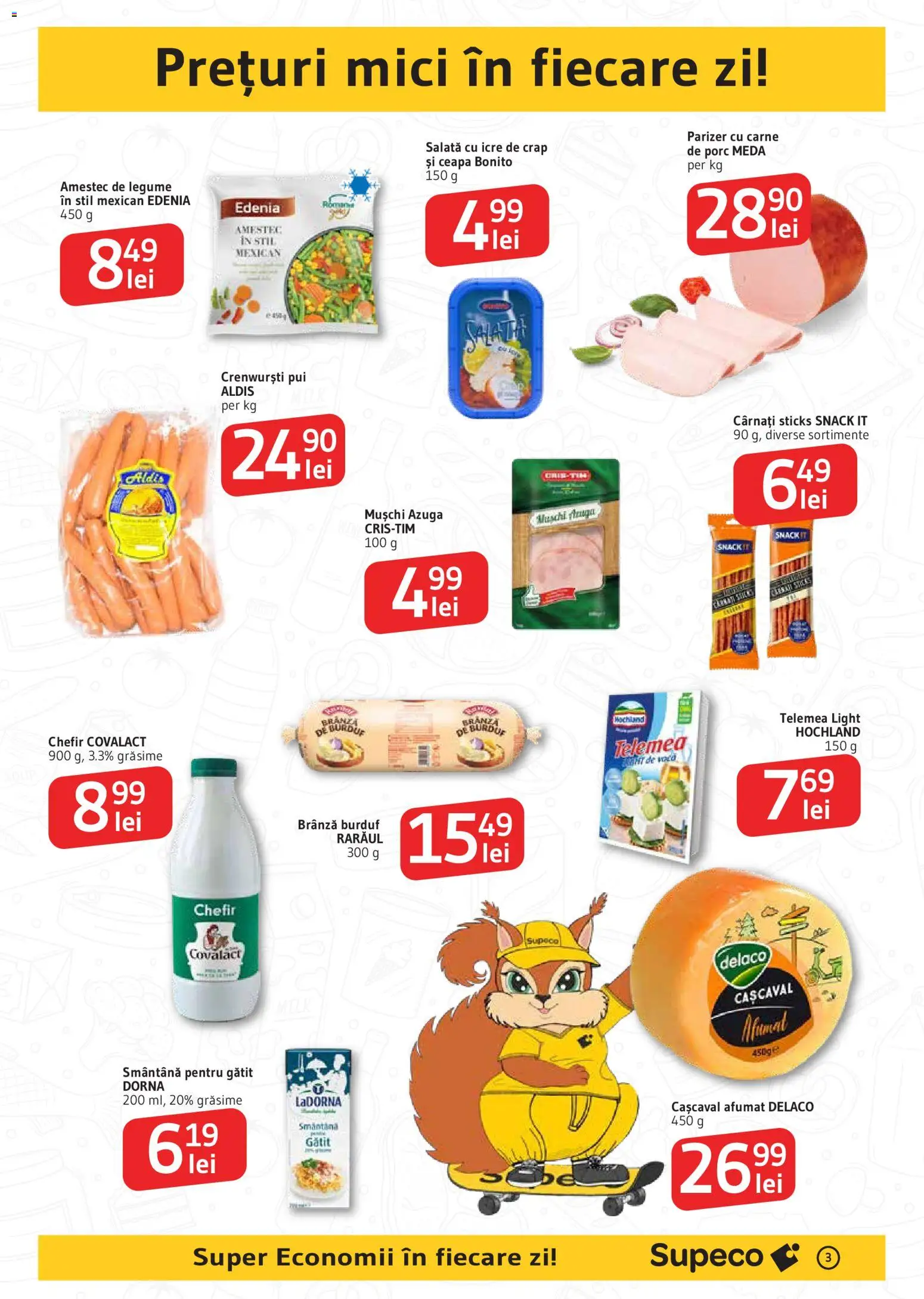 Catalog Supeco 12 - 17 Martie 2026 | Pagina 3 | Produse: Light Kedi Konservesi, Smântână, Salată, Legume