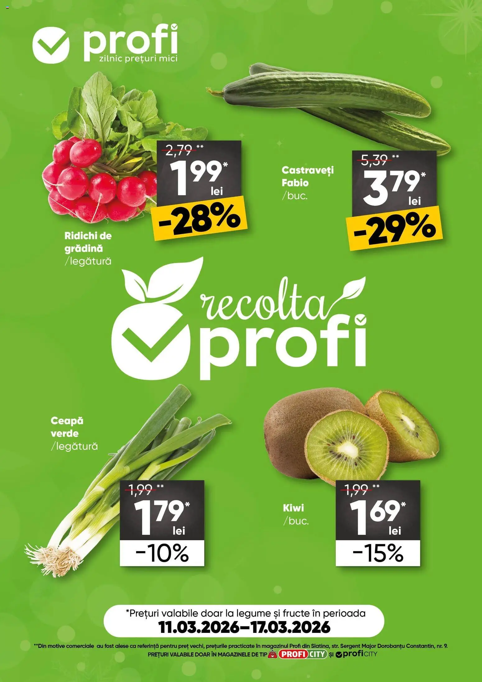 Catalog Profi 11 - 16 Martie 2026 | Pagina 1 | Produse: Mici, Sıcak çikolata, Ceapă, Legume