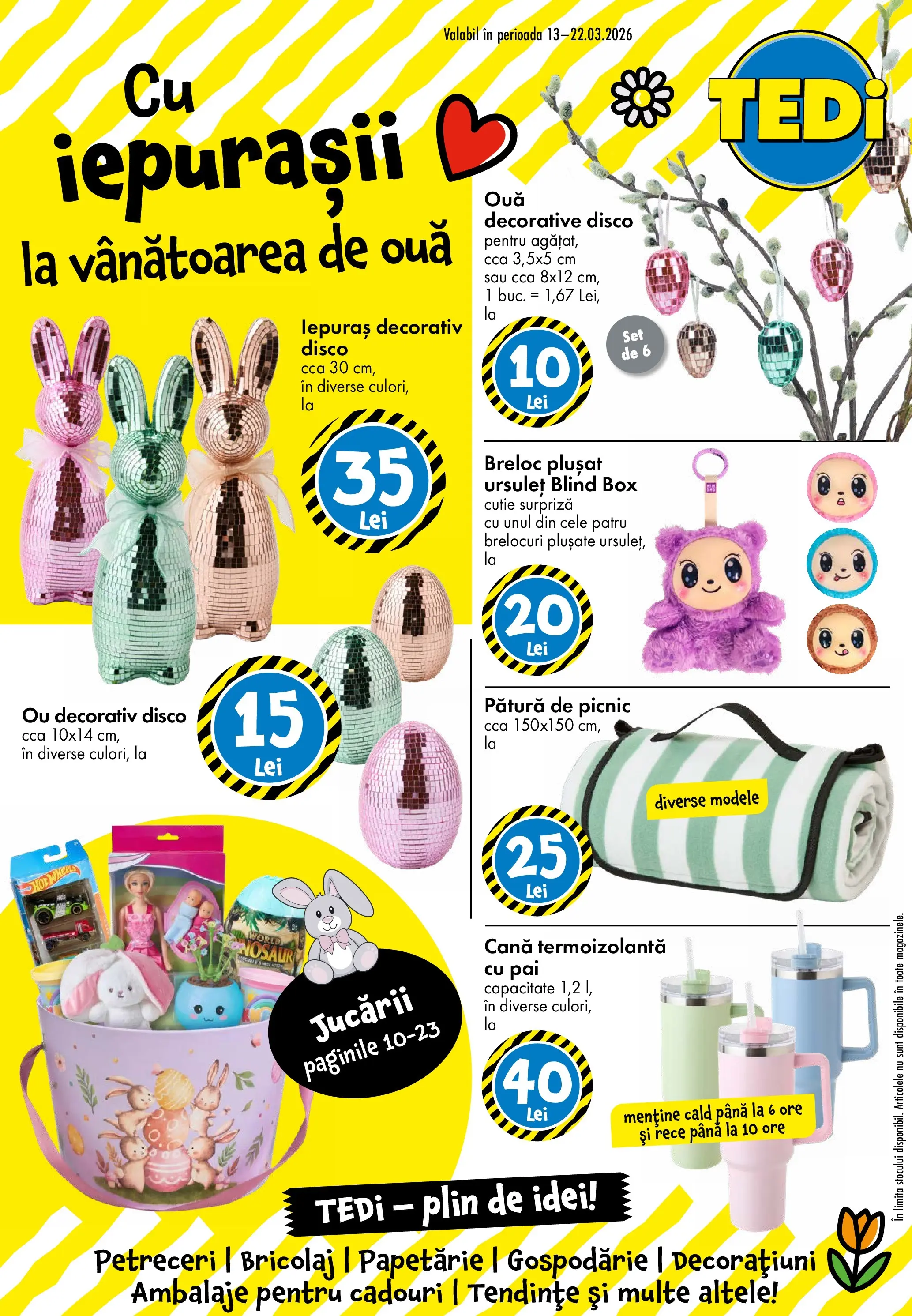 Catalog TEDi 13 - 21 Martie 2026 | Pagina 1 | Produse: Pătură, Cutie, Ouă