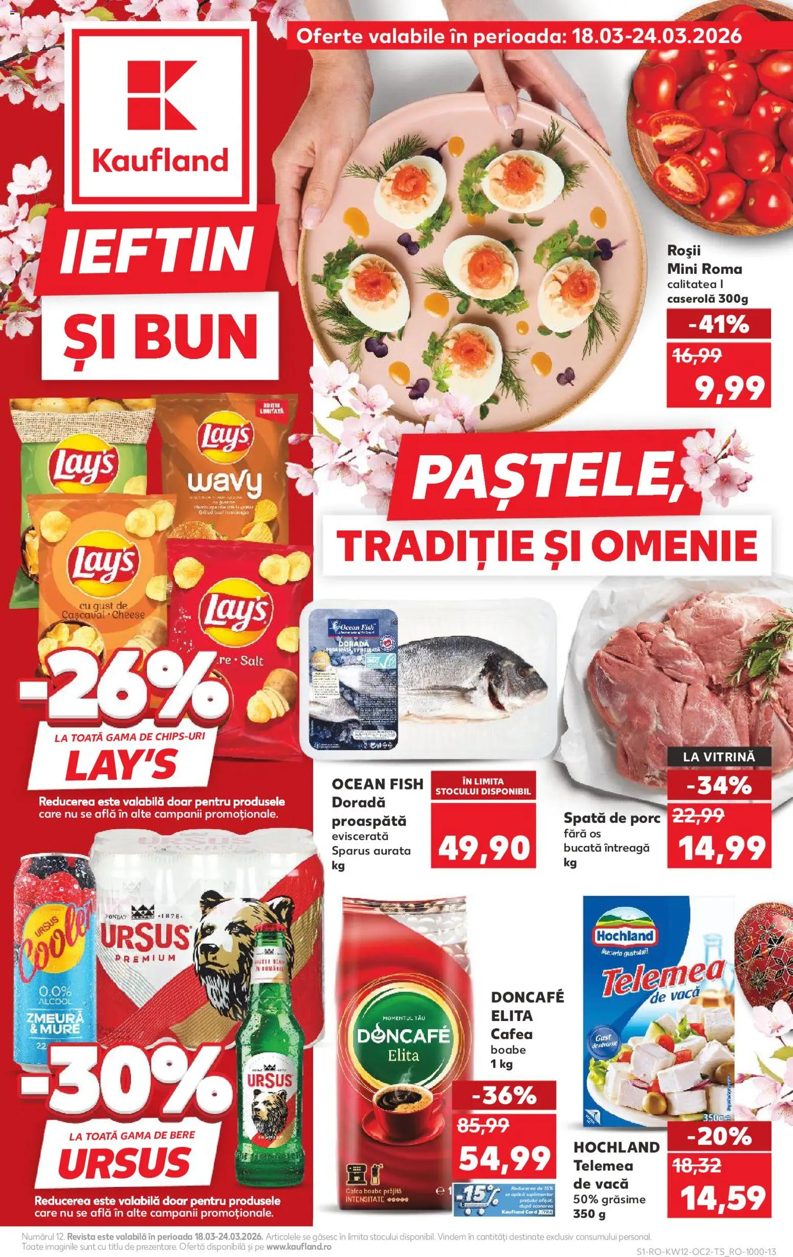 Catalog Kaufland 18 - 23 Martie 2026 | Pagina 1 | Produse: Zmeură, Vitrină, Bere, Chipsuri