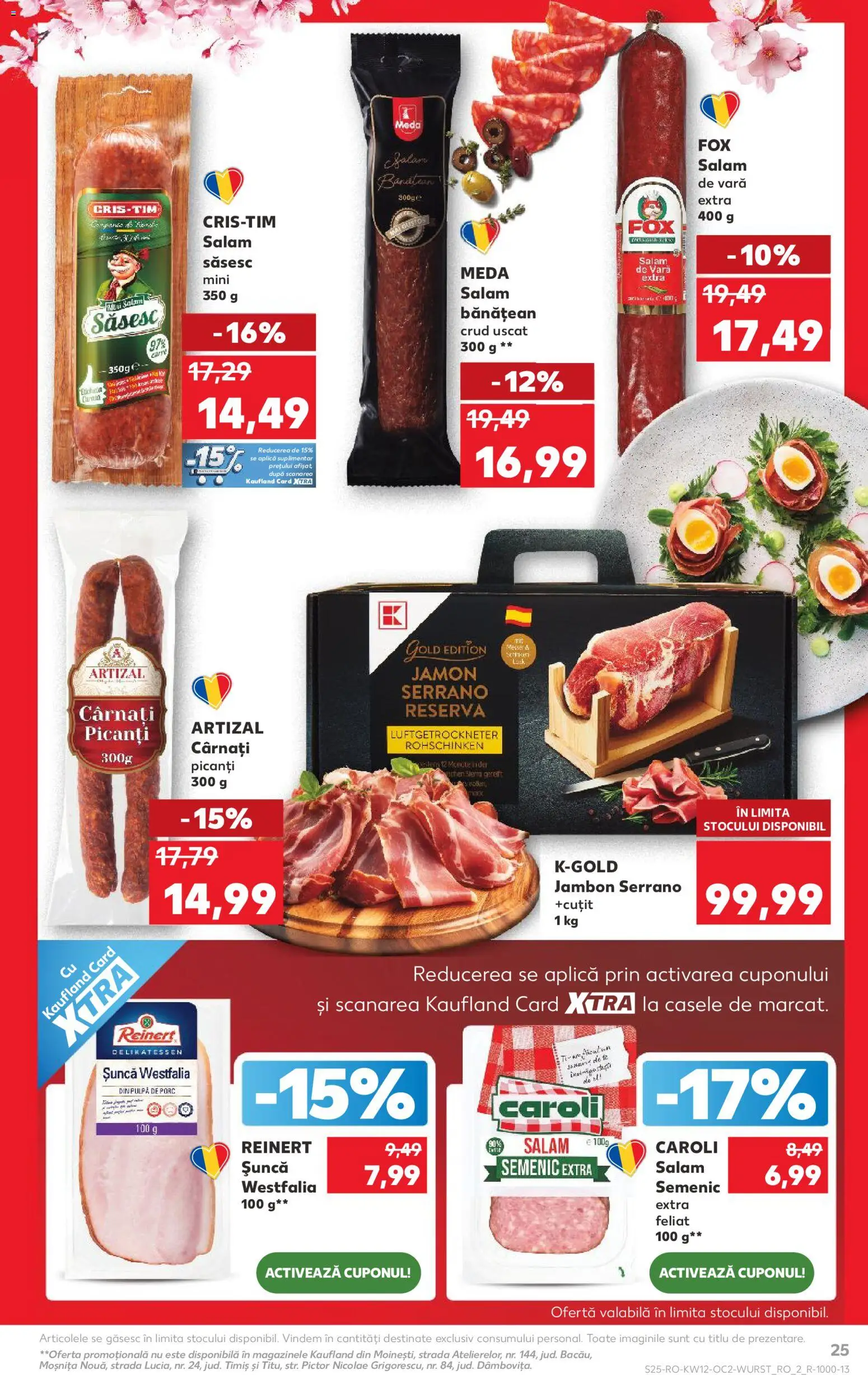 Catalog Kaufland 18 - 23 Martie 2026 | Pagina 25 | Produse: Cuțit, Salam, Șuncă, Cârnați