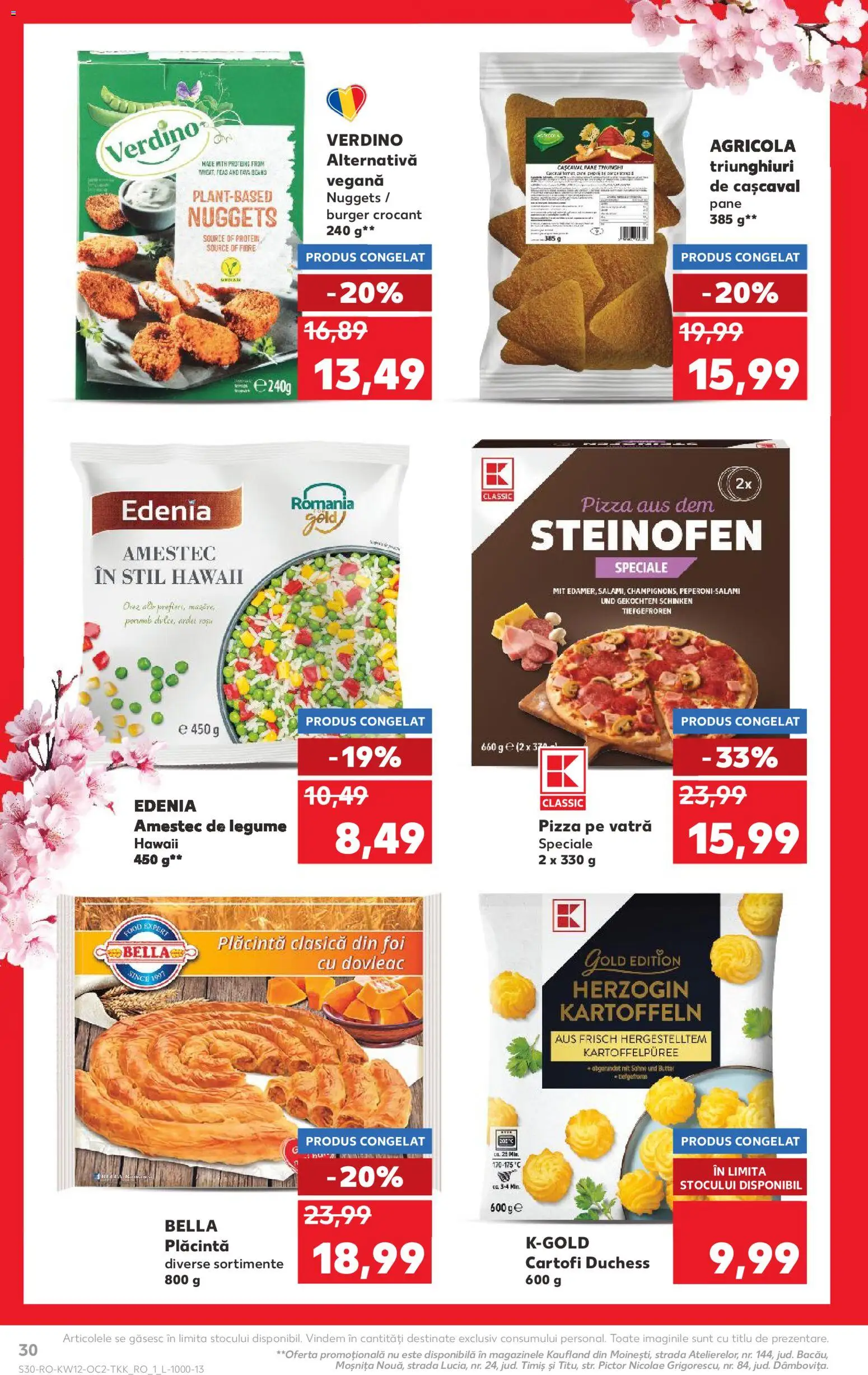 Catalog Kaufland 18 - 23 Martie 2026 | Pagina 30 | Produse: Plăcintă, Burger, Cartofi, Legume