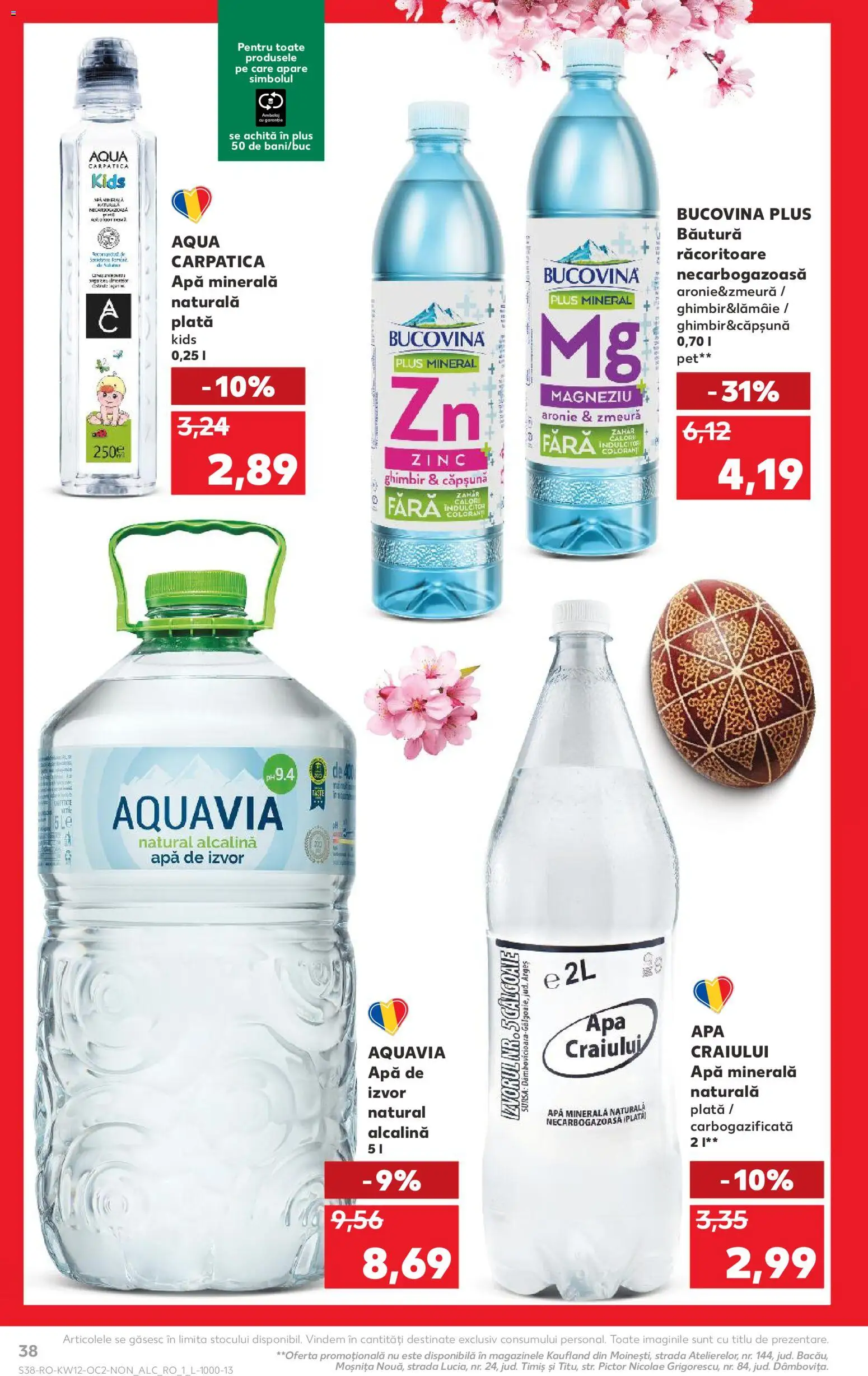 Catalog Kaufland 18 - 23 Martie 2026 | Pagina 38 | Produse: Zmeură, Yazı tahtası kalemi, Apă, Zahăr