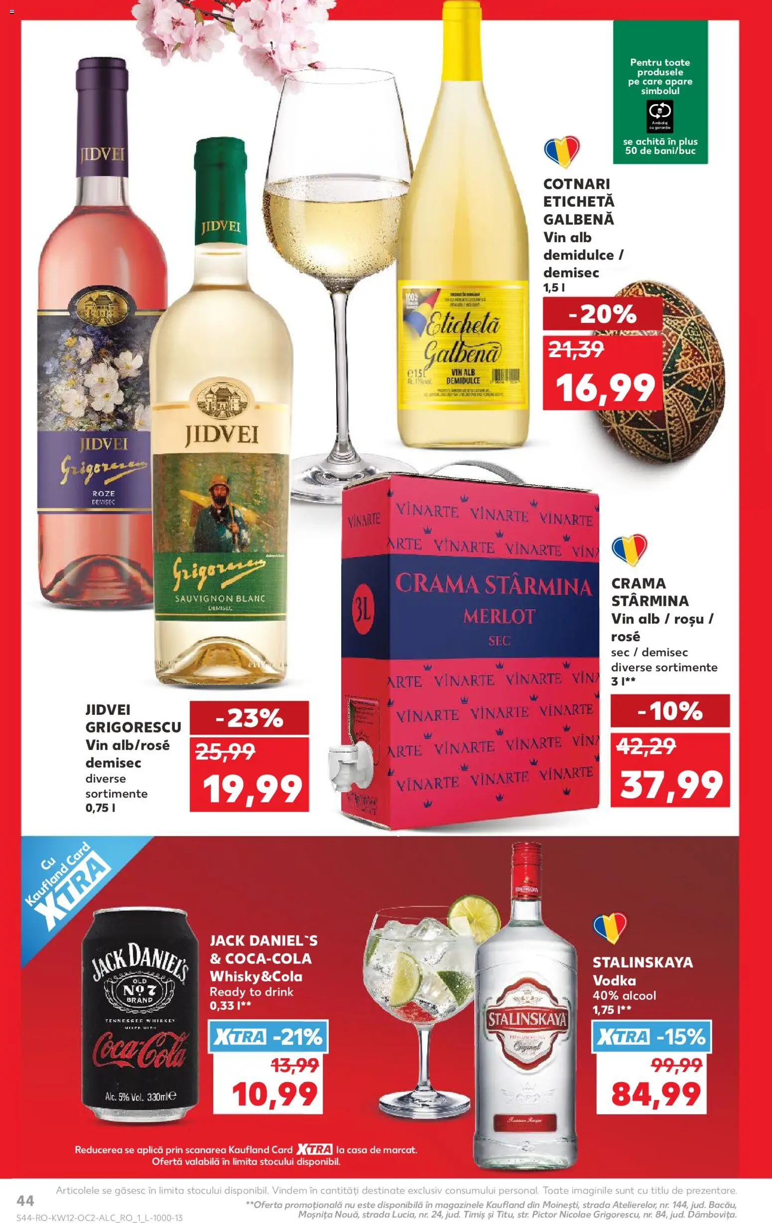 Catalog Kaufland 18 - 23 Martie 2026 | Pagina 44 | Produse: Amerikan servis, Vin, Vodka, Whiskey
