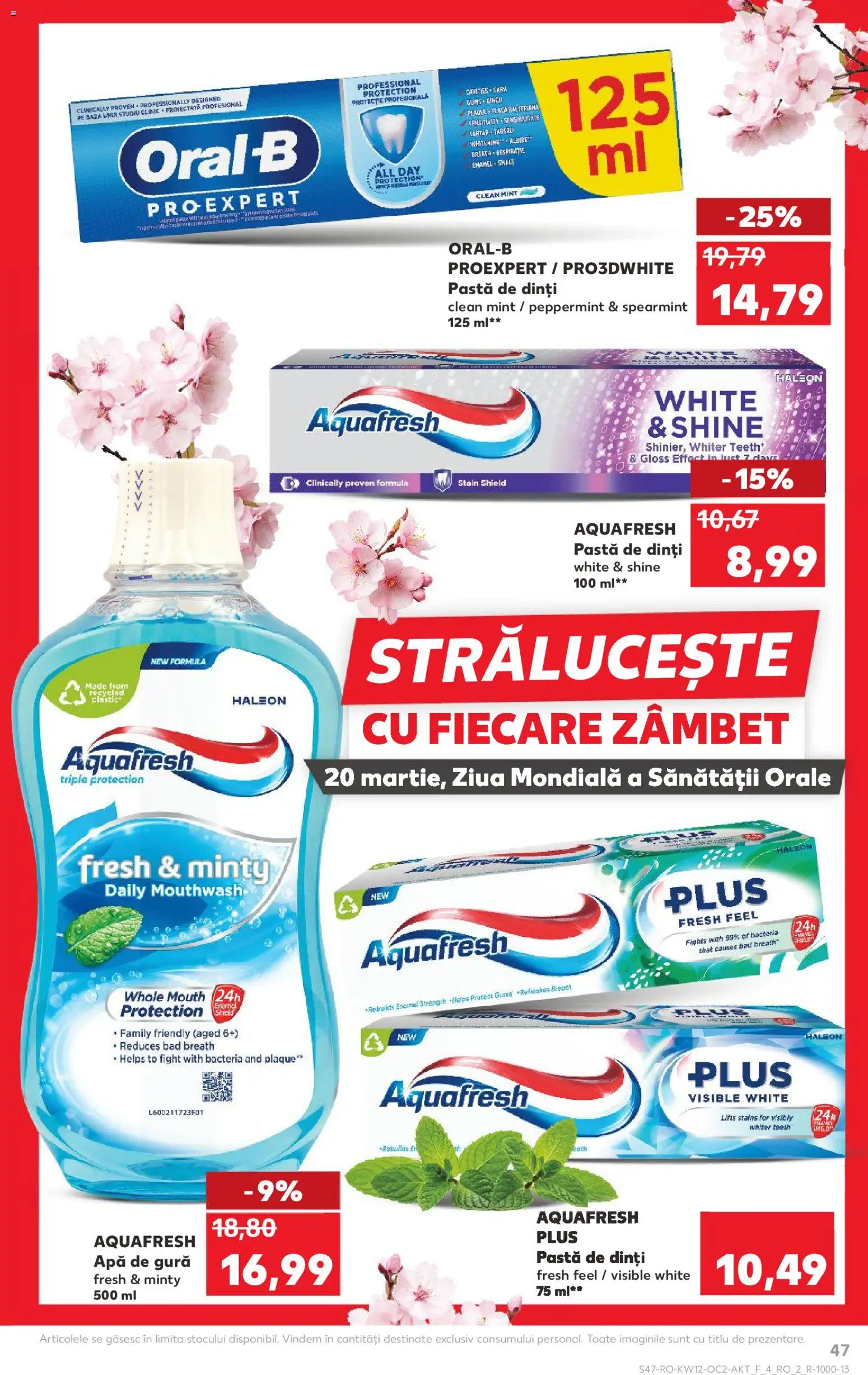Catalog Kaufland 18 - 23 Martie 2026 | Pagina 47 | Produse: Pomelo, Pastă de dinți, Apă de gură, Apă