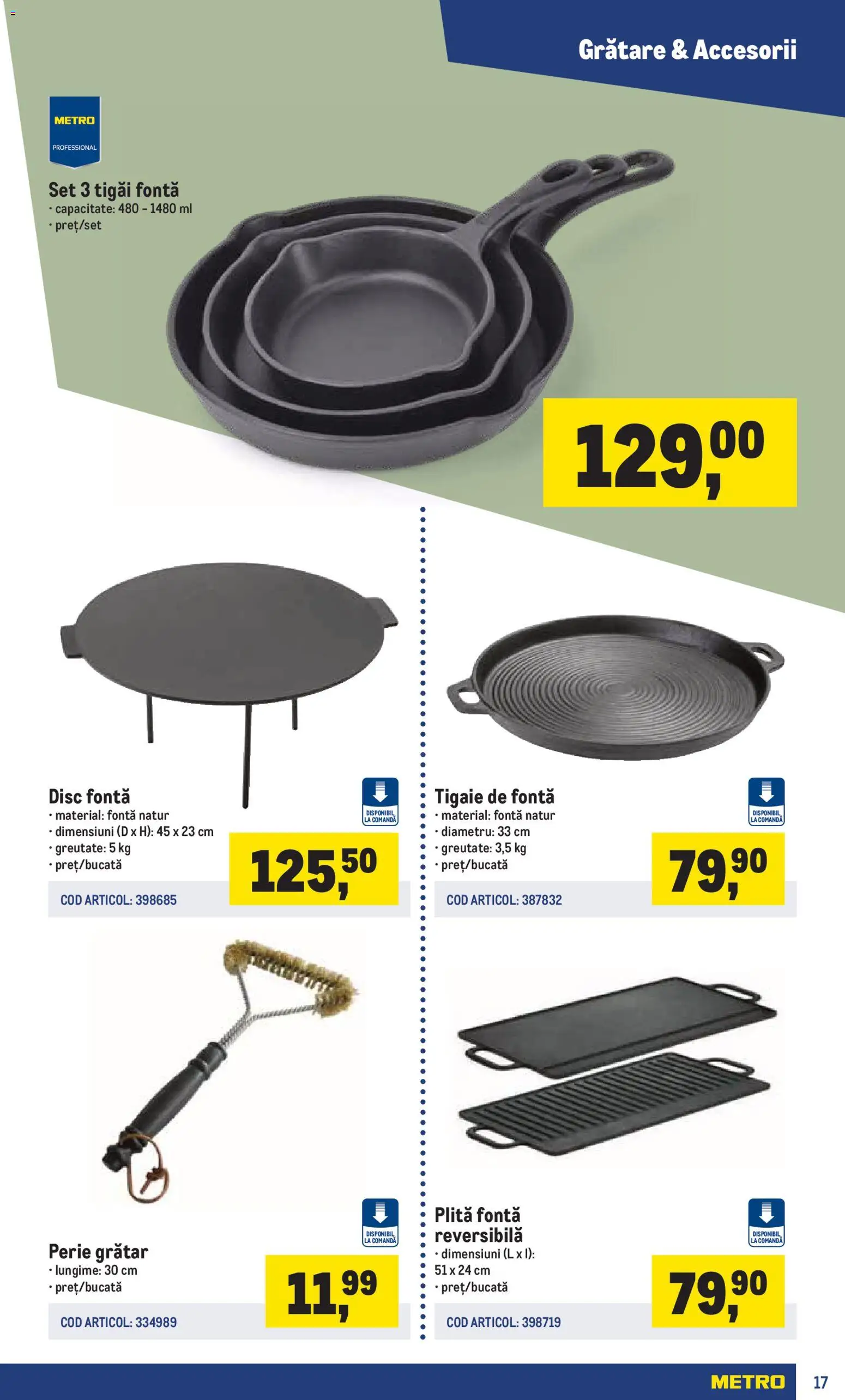 Catalog METRO 16 Martie - 29 Iunie 2026 | Pagina 17 | Produse: Disc, Plită, Tigaie, Perie