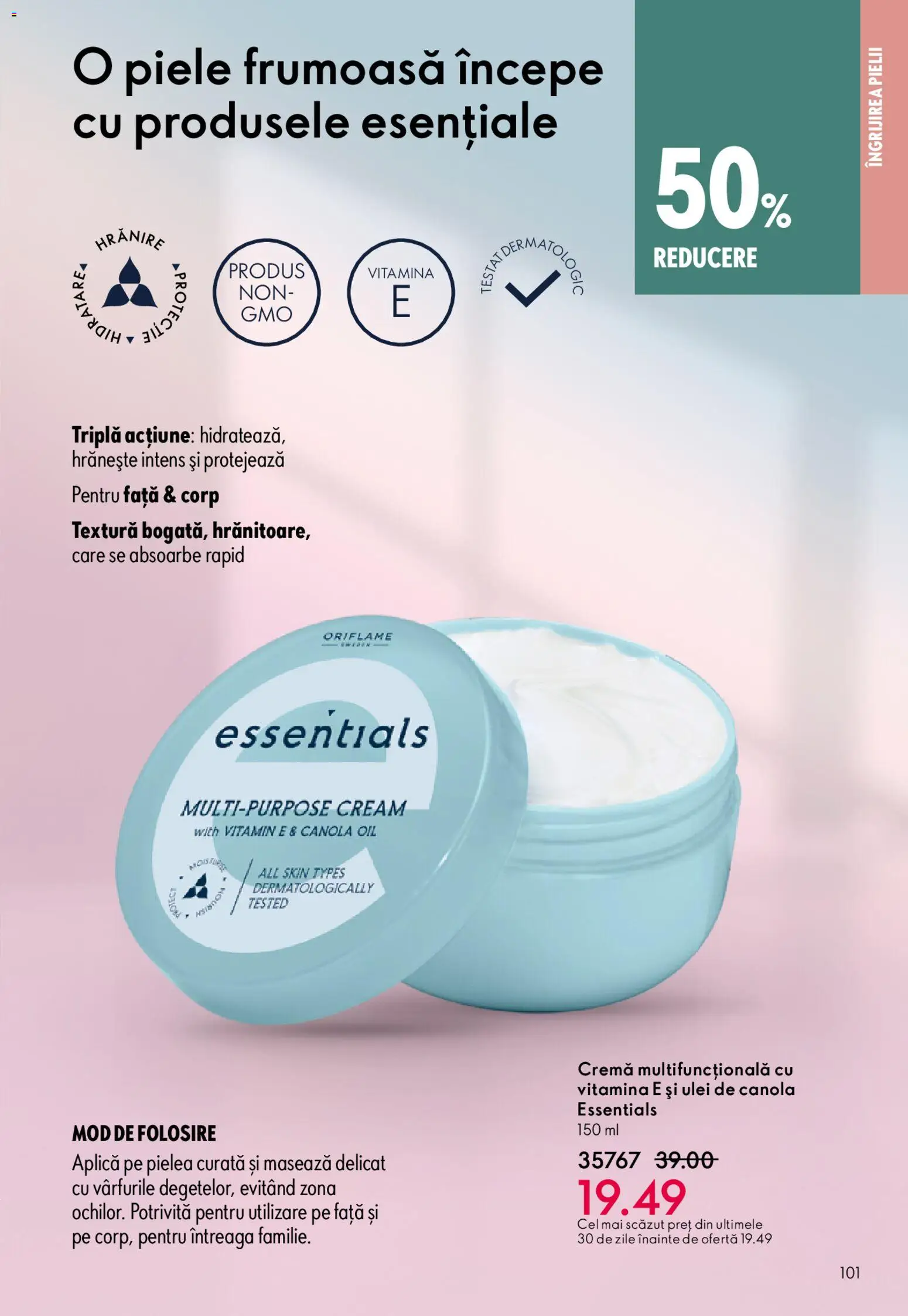 Catalog Oriflame 15 Aprilie - 4 Mai 2026 | Pagina 101 | Produse: Cremă, Ulei
