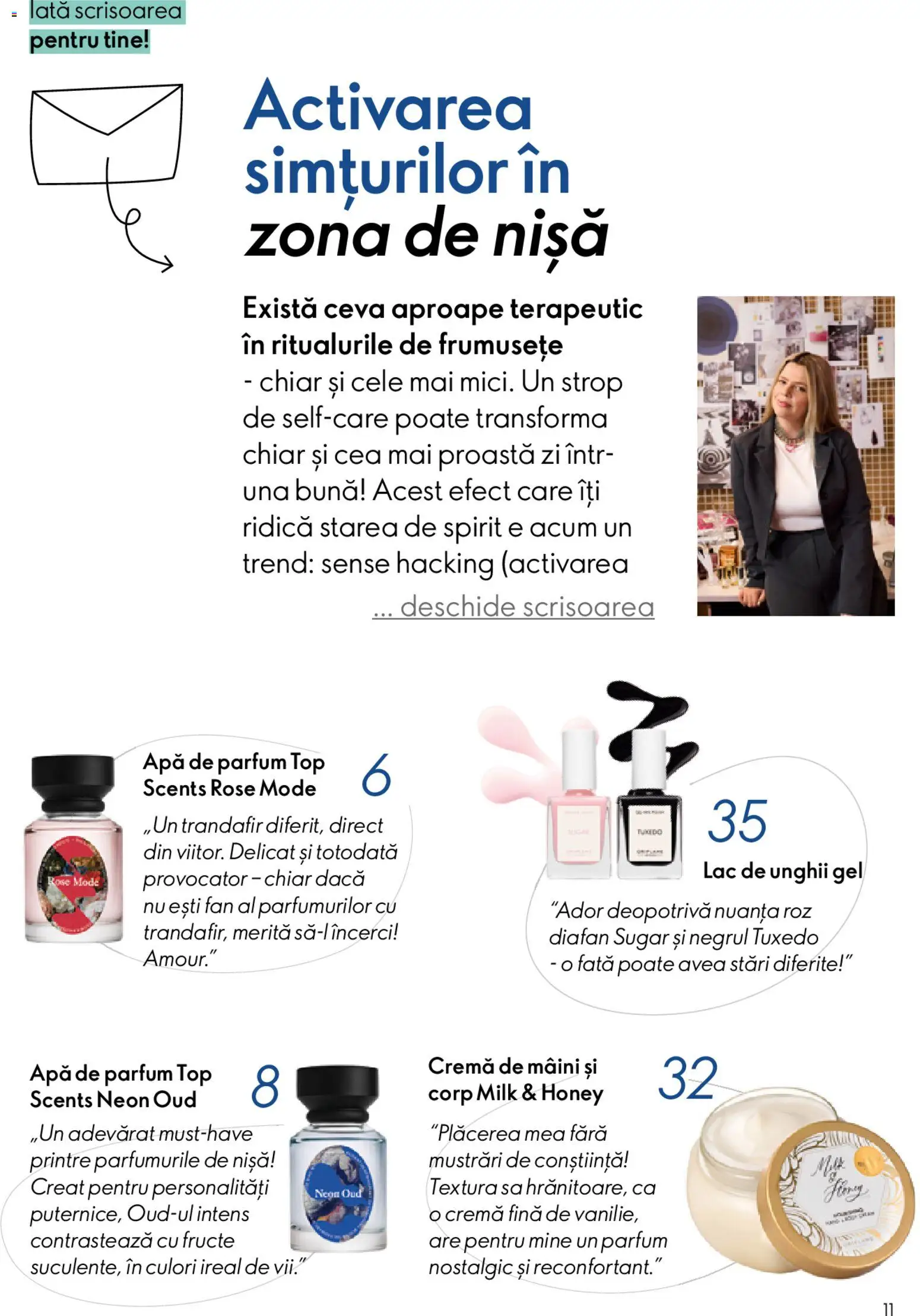 Catalog Oriflame 15 Aprilie - 4 Mai 2026 | Pagina 11 | Produse: Apă de parfum, Top, Trandafir, Apă