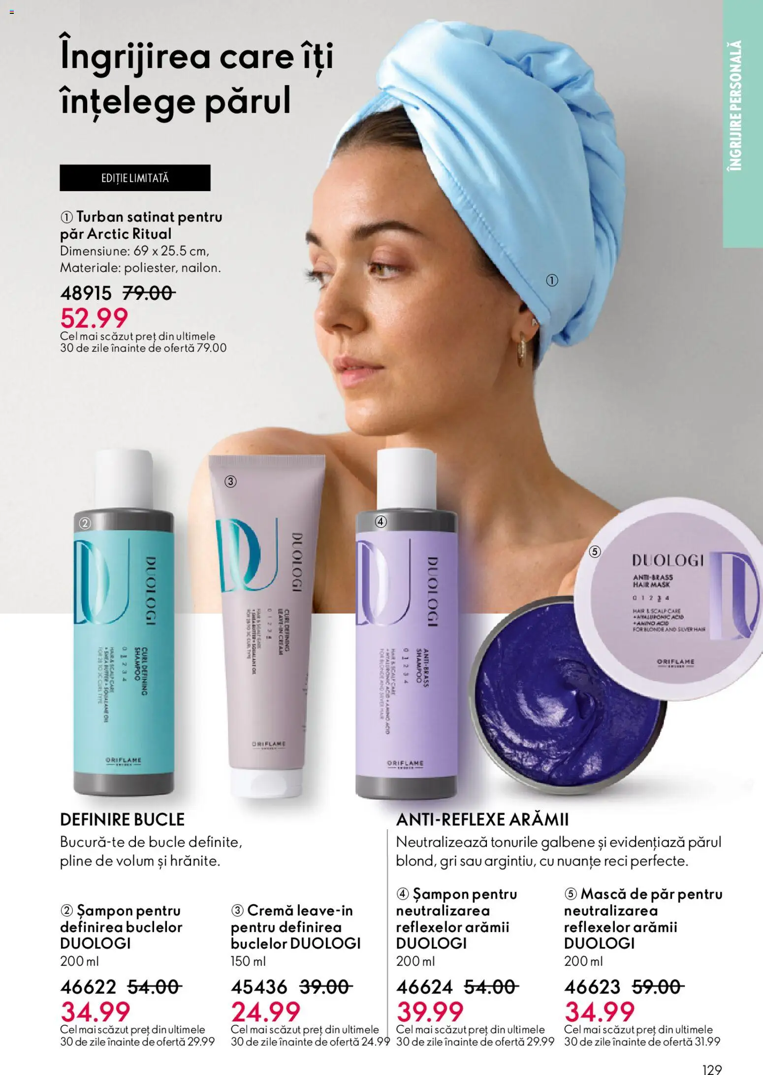 Catalog Oriflame 15 Aprilie - 4 Mai 2026 | Pagina 129 | Produse: Șampon, Mască de păr, Cremă