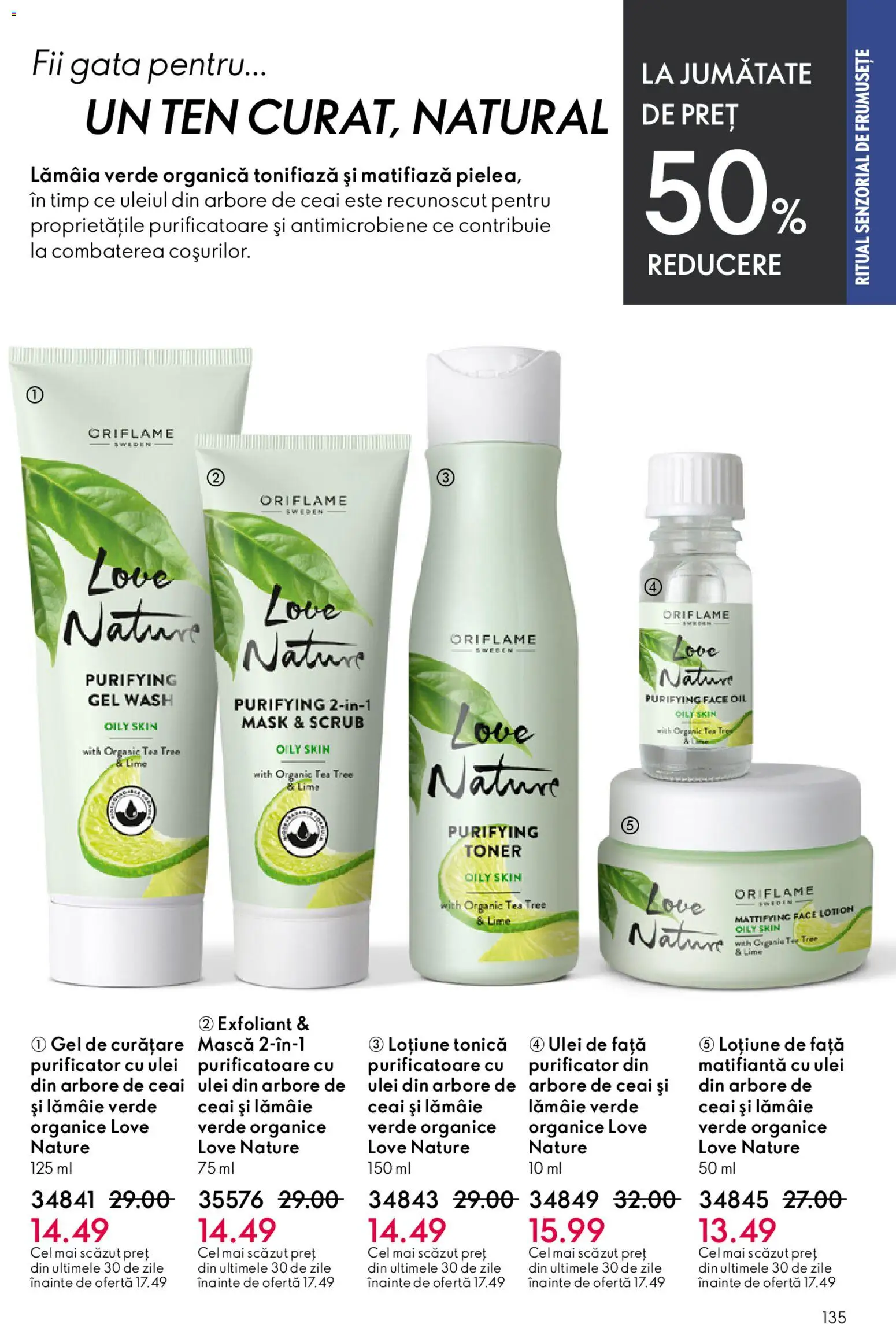 Catalog Oriflame 15 Aprilie - 4 Mai 2026 | Pagina 135 | Produse: Loțiune tonică, Exfoliant, Scrub, Toner