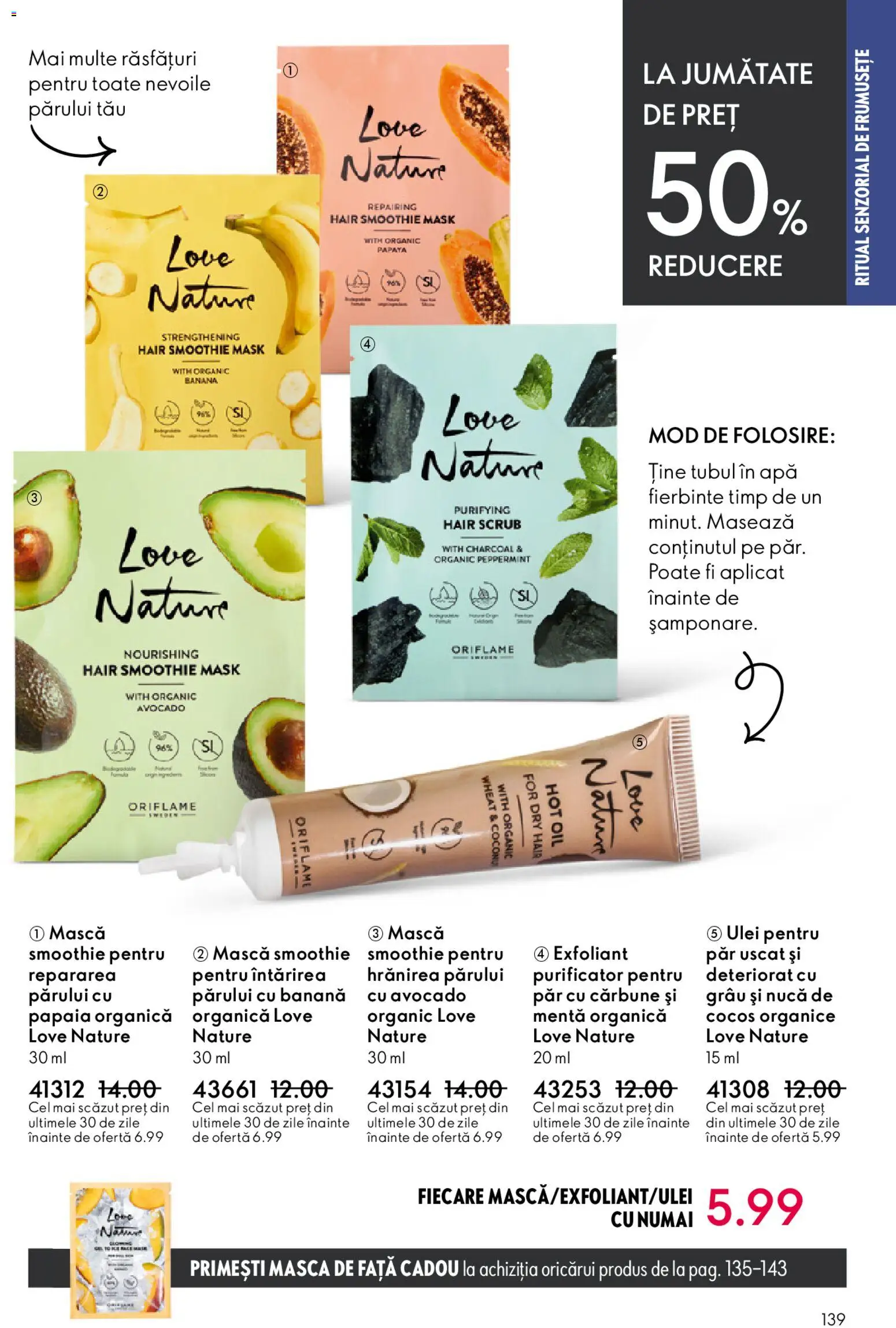 Catalog Oriflame 15 Aprilie - 4 Mai 2026 | Pagina 139 | Produse: Exfoliant, Avocado, Apă, Smoothie