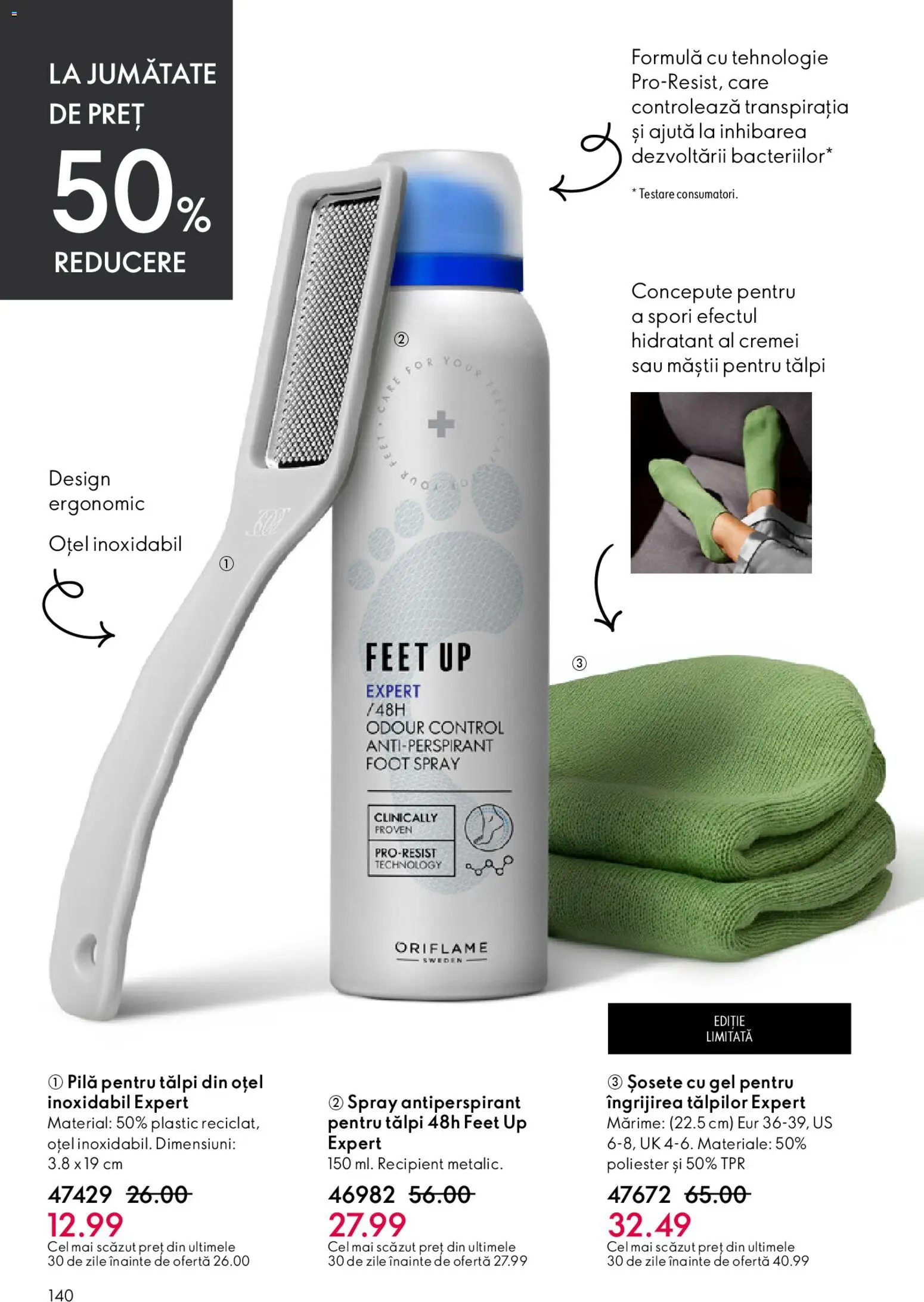 Catalog Oriflame 15 Aprilie - 4 Mai 2026 | Pagina 140 | Produse: Antiperspirant, Șosete