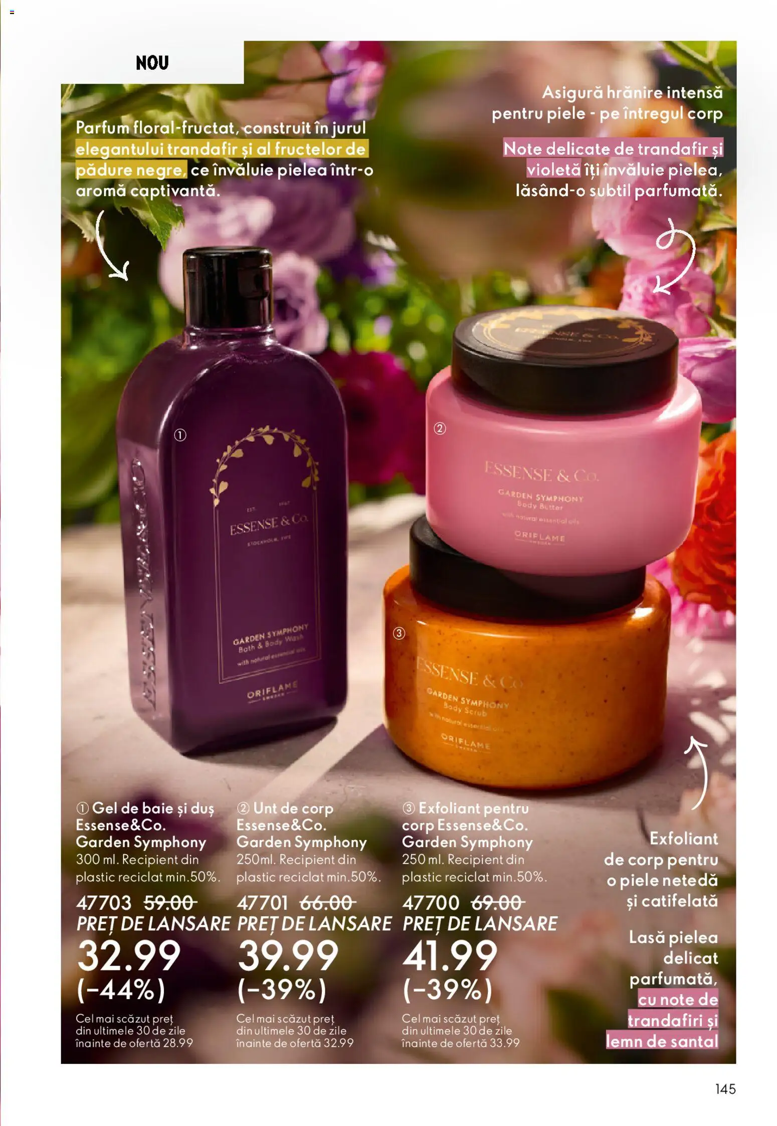 Catalog Oriflame 15 Aprilie - 4 Mai 2026 | Pagina 145 | Produse: Scrub, Trandafir, Duș, Parfum