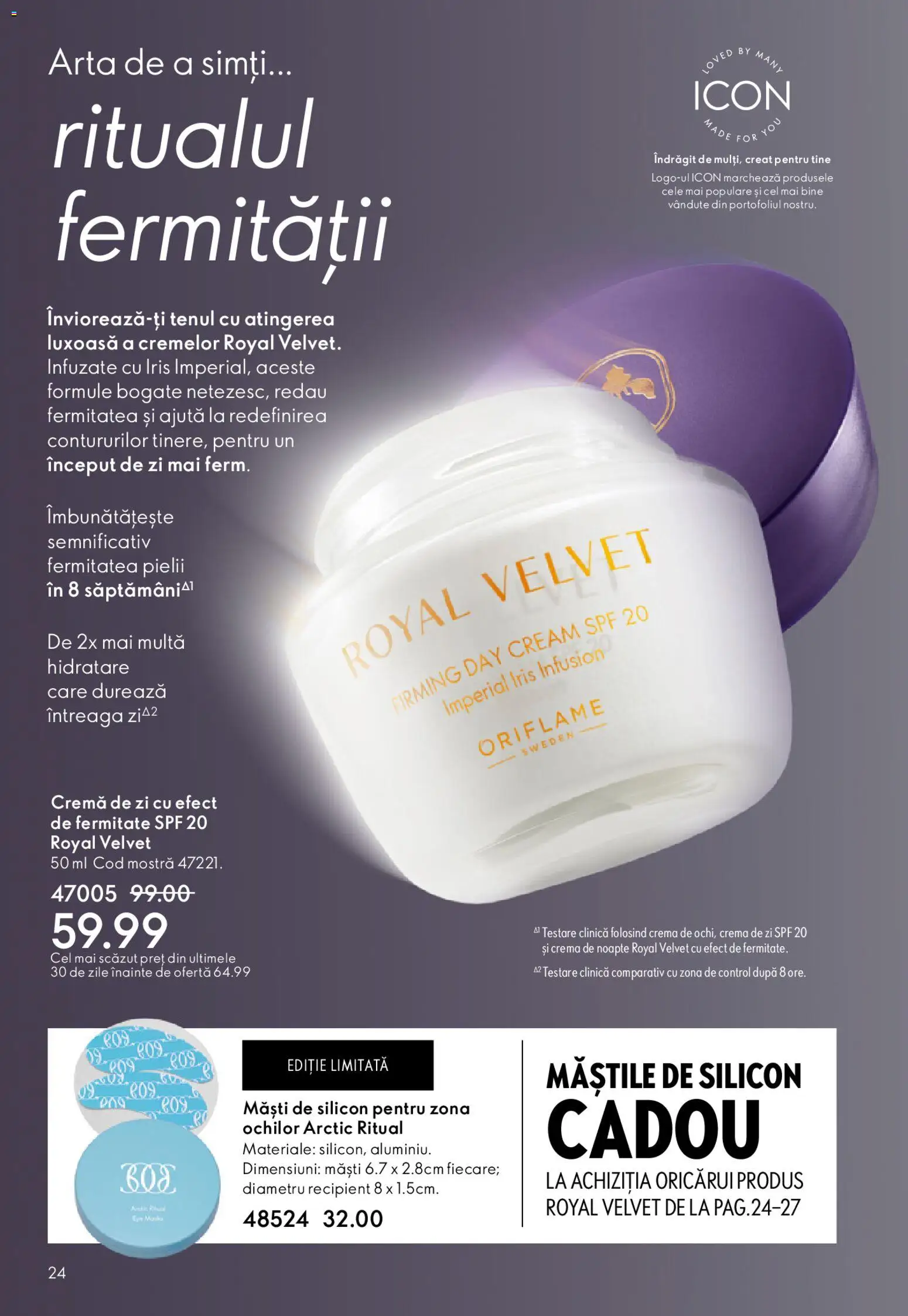 Catalog Oriflame 15 Aprilie - 4 Mai 2026 | Pagina 24 | Produse: Cremă de zi, Cremă de noapte, Cremă