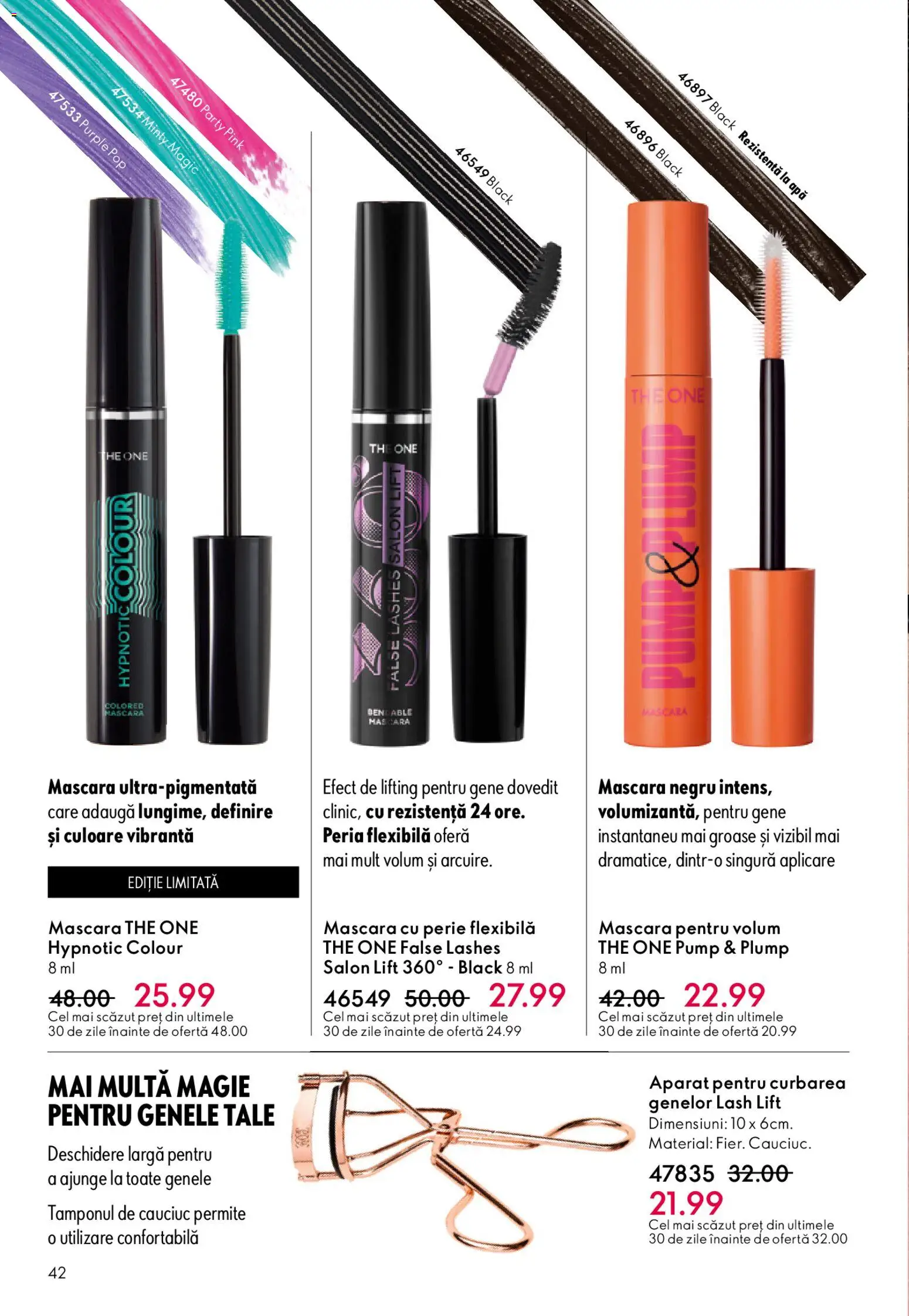 Catalog Oriflame 15 Aprilie - 4 Mai 2026 | Pagina 42 | Produse: Perie, Mascara, Apă